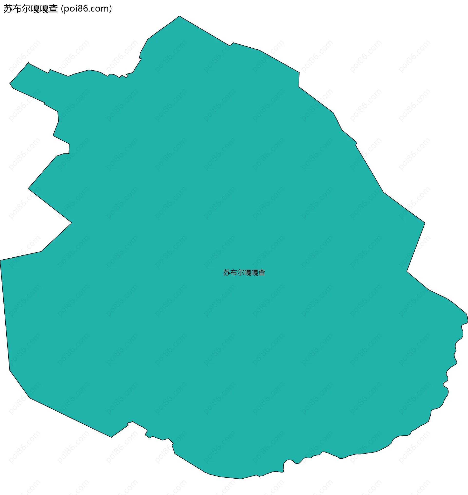 苏布尔嘎嘎查边界地图