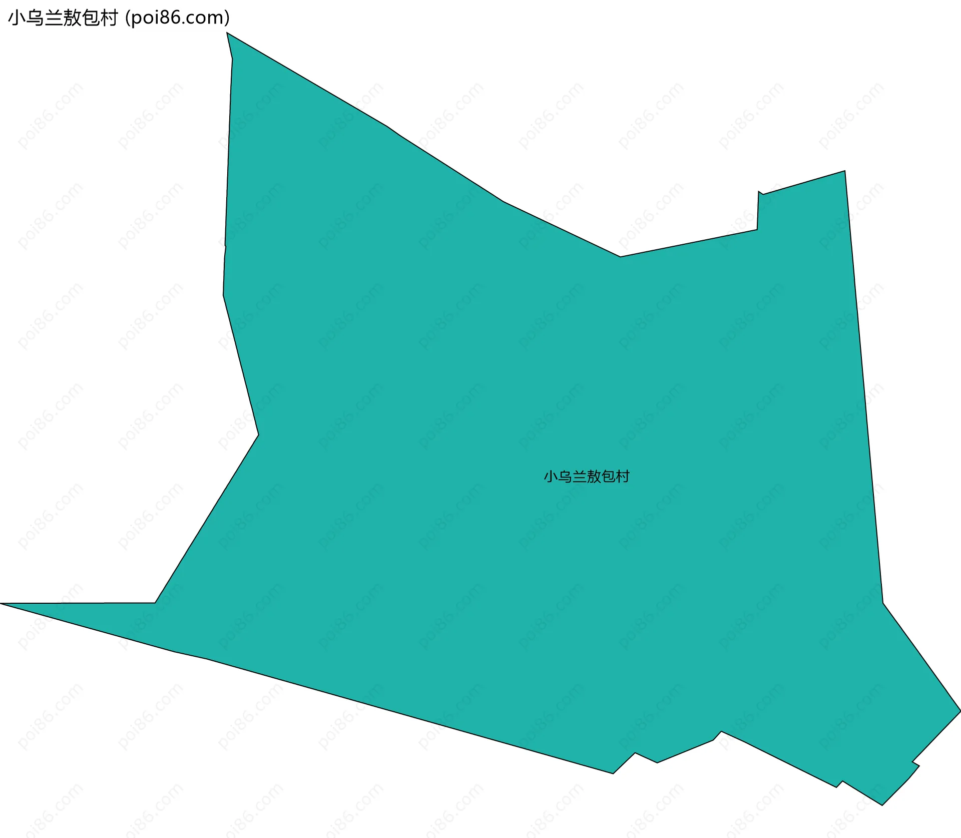 小乌兰敖包村边界地图
