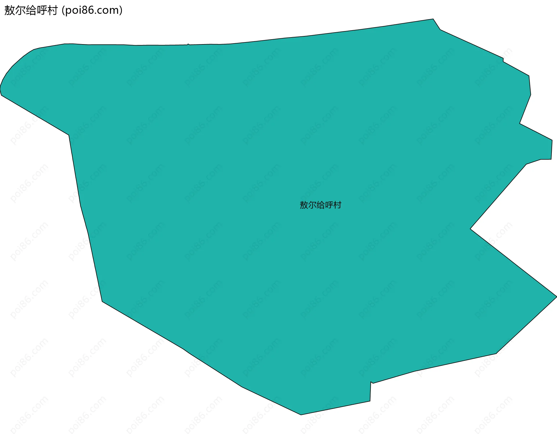 敖尔给呼村边界地图