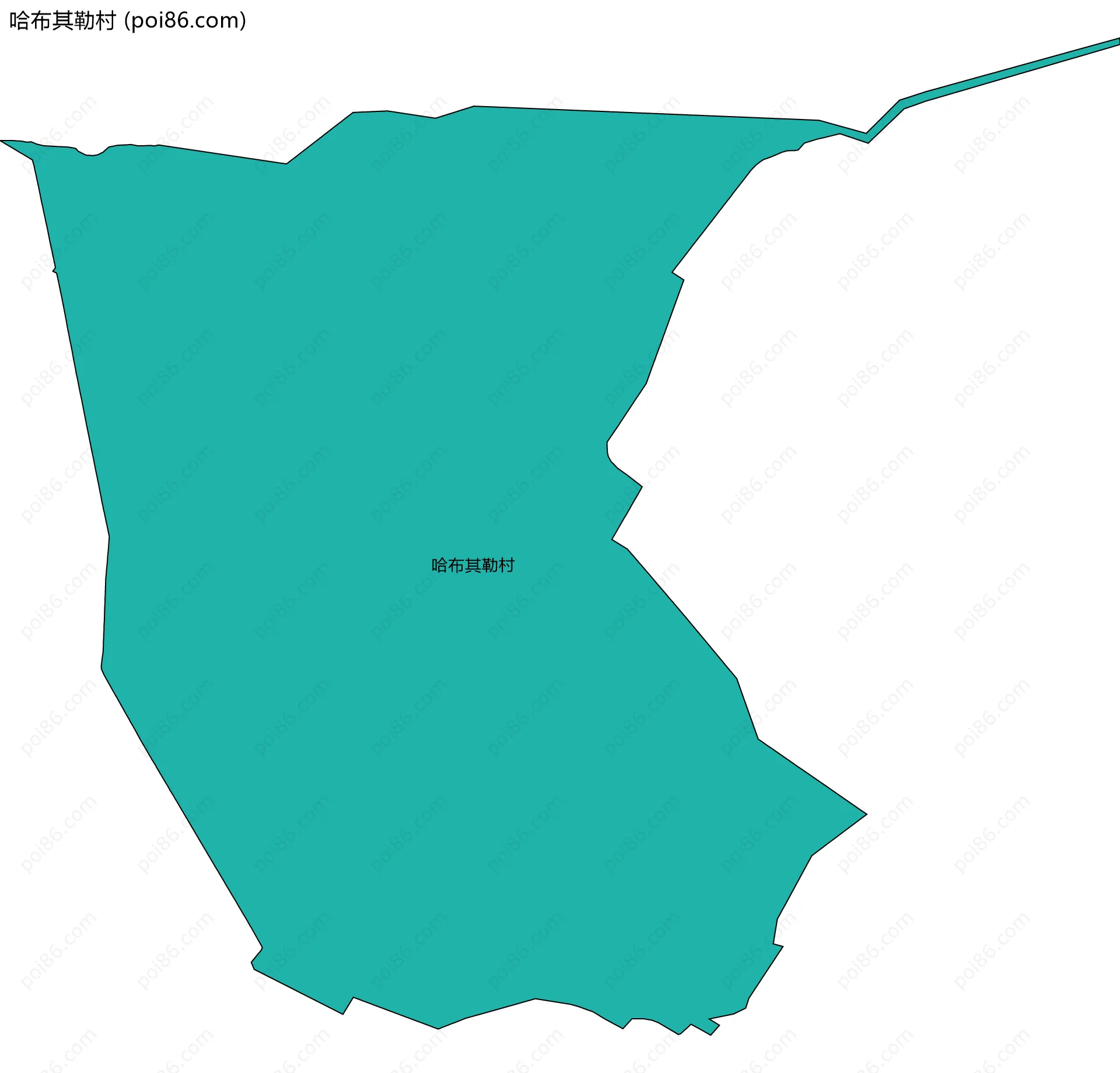 哈布其勒村边界地图