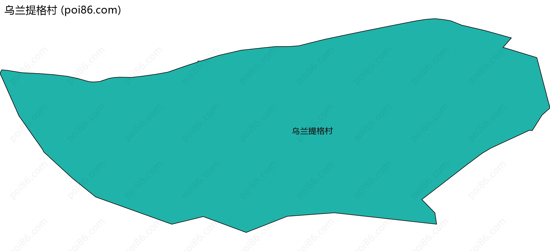 乌兰提格村边界地图