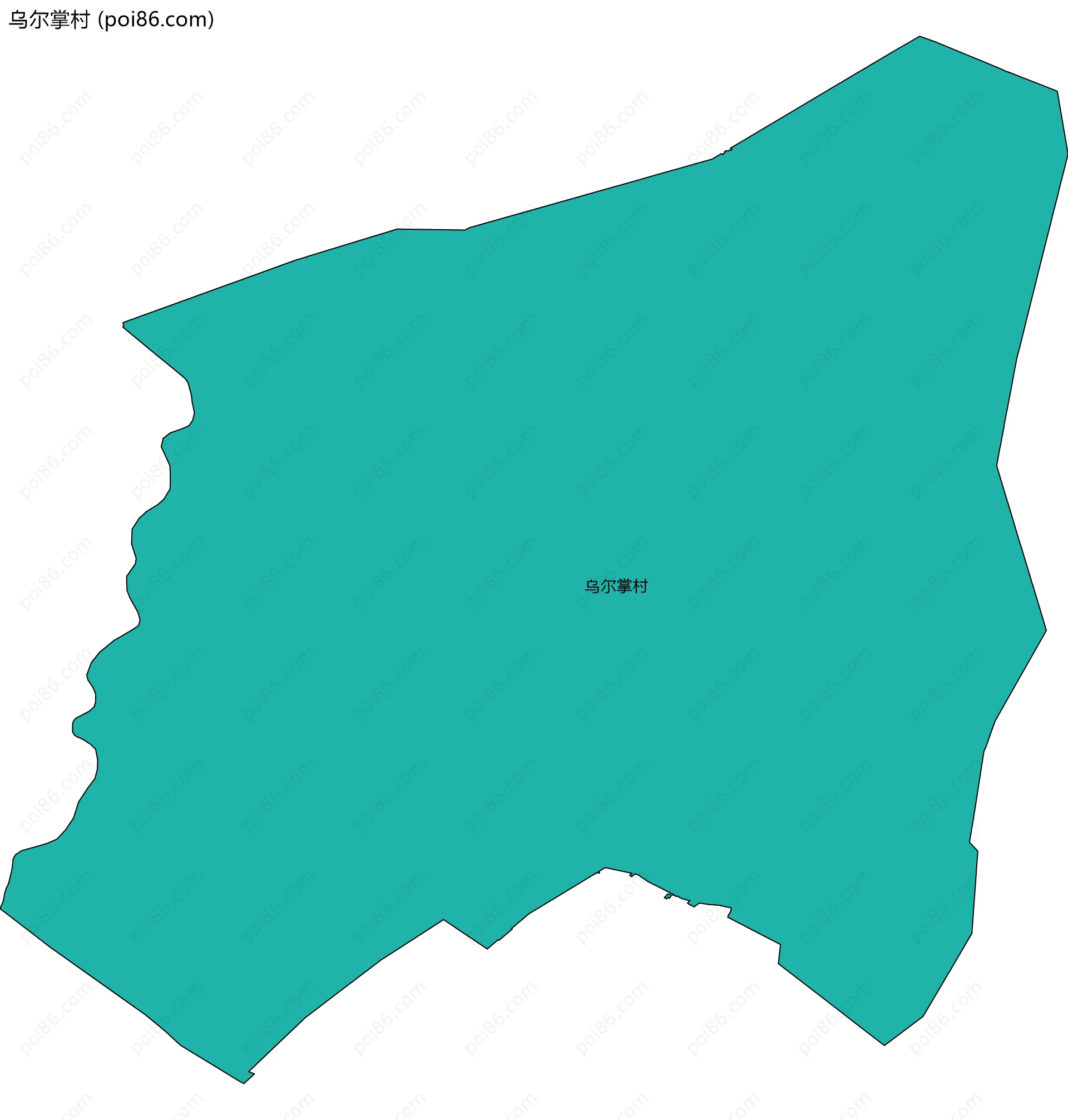 乌尔掌村边界地图