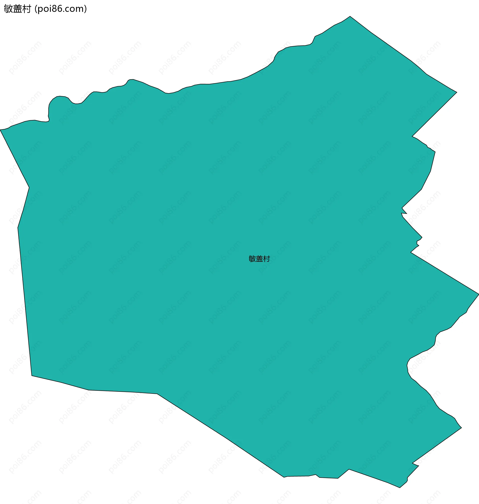 敏盖村边界地图