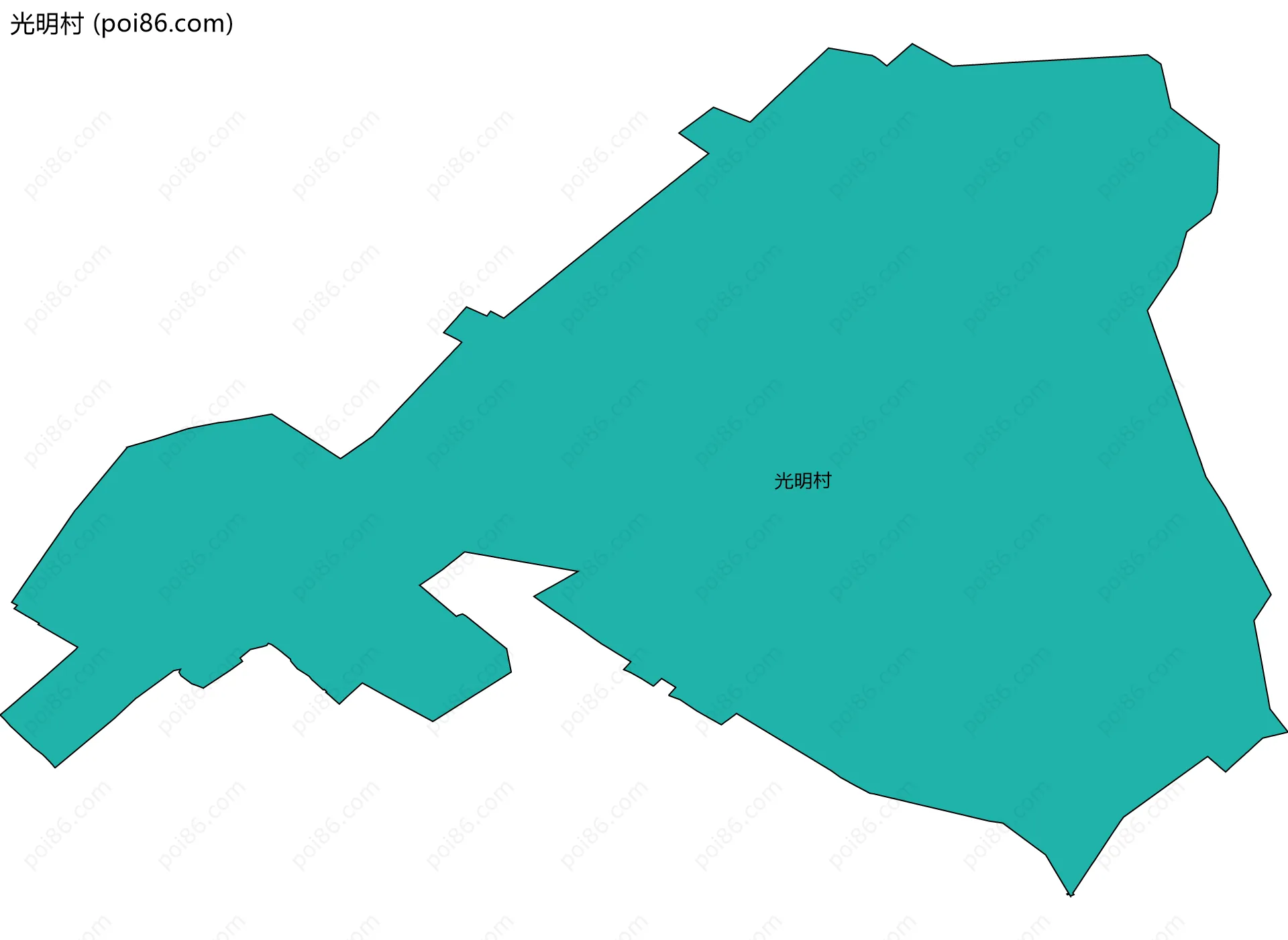 光明村边界地图
