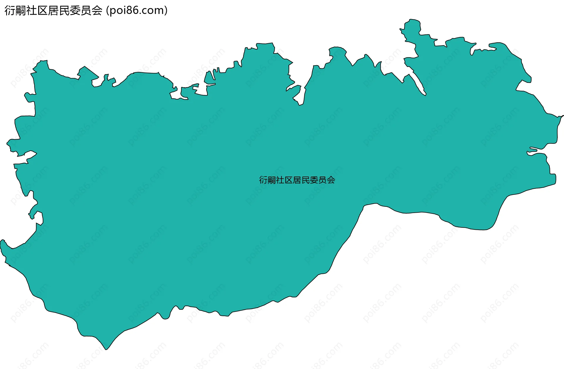 衍嗣社区居民委员会边界地图