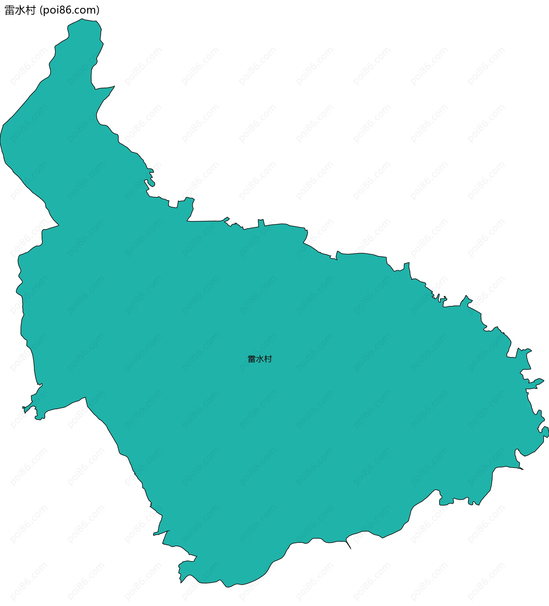 雷水村边界地图