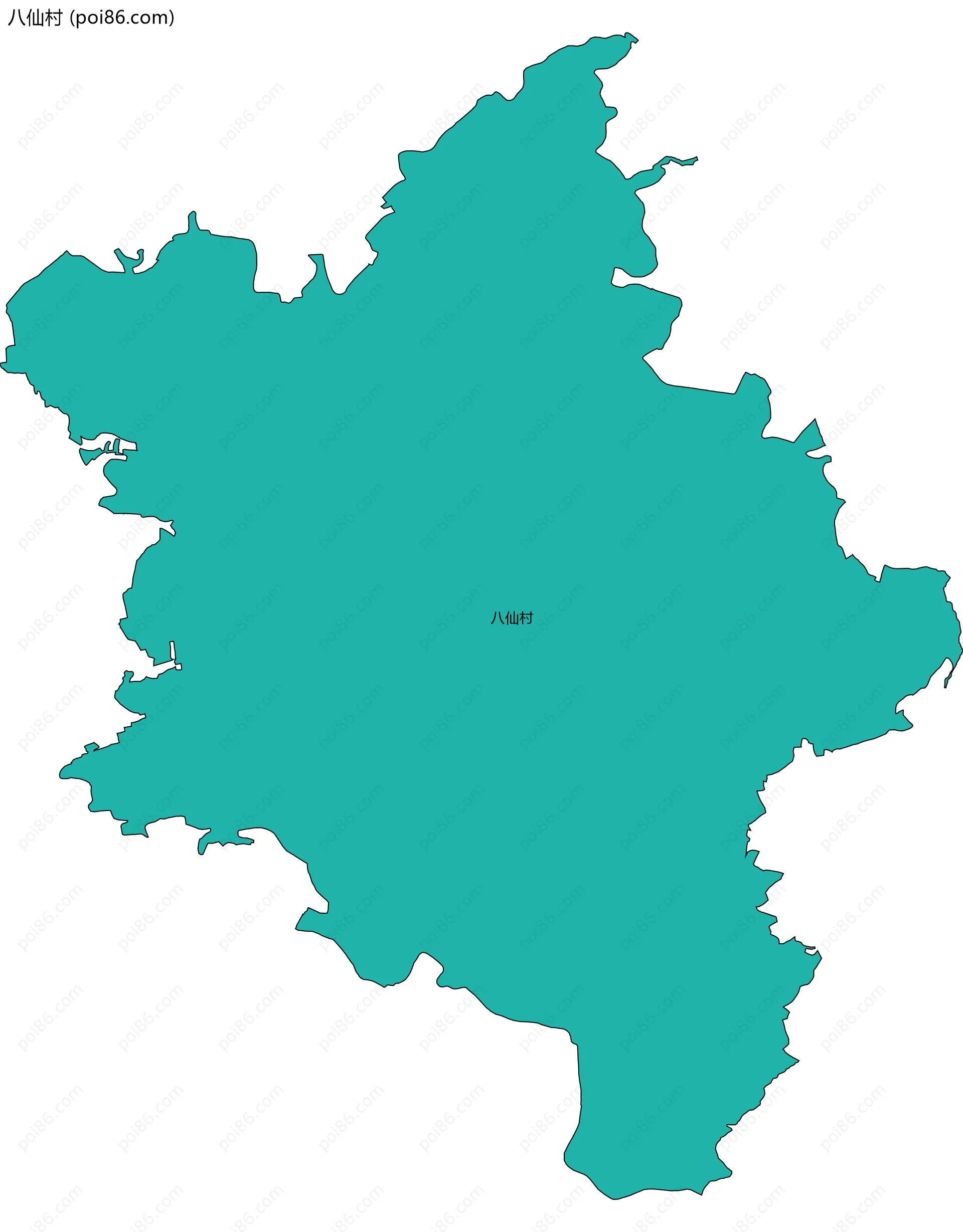 八仙村边界地图