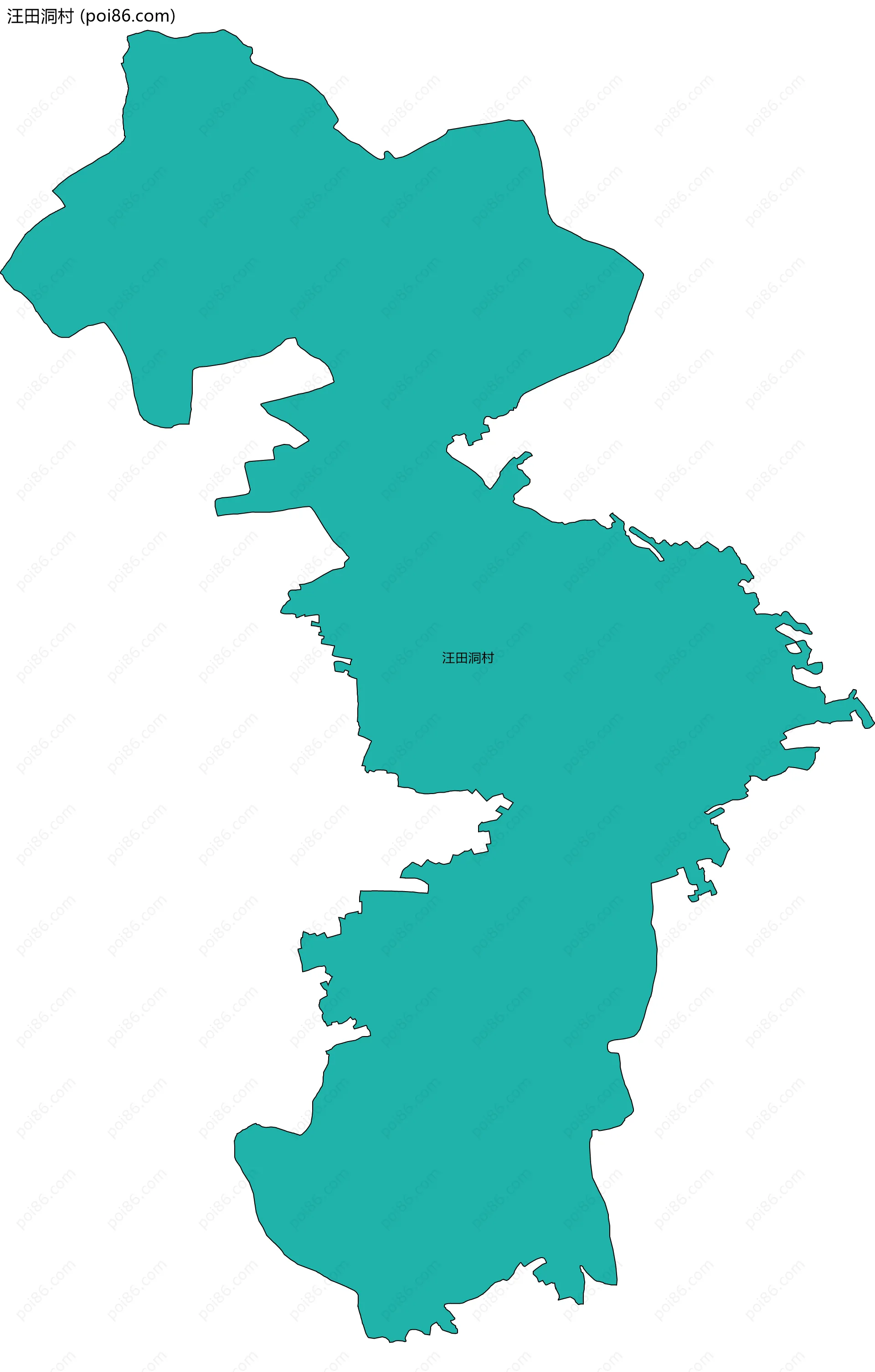 汪田洞村边界地图