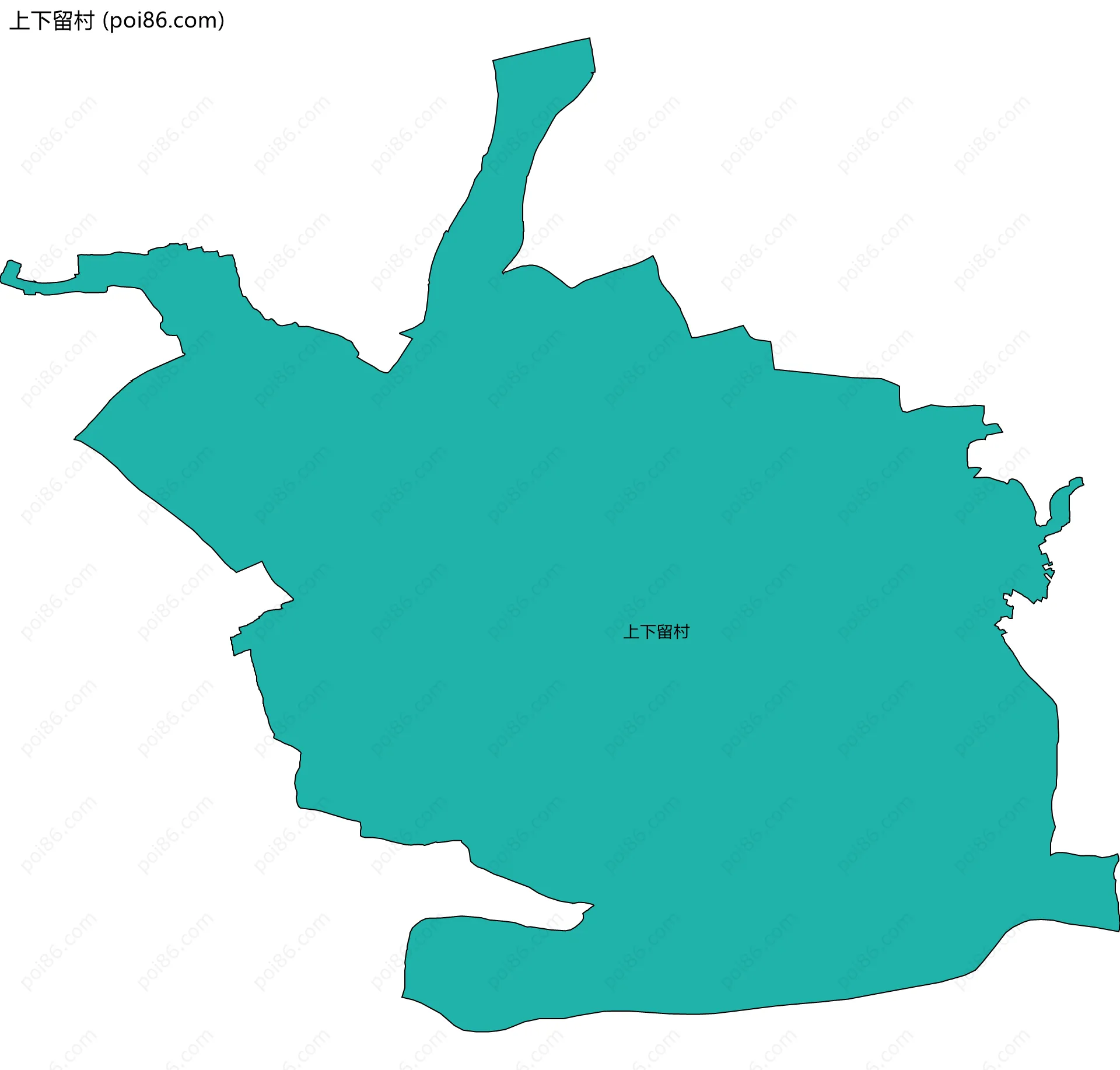 上下留村边界地图