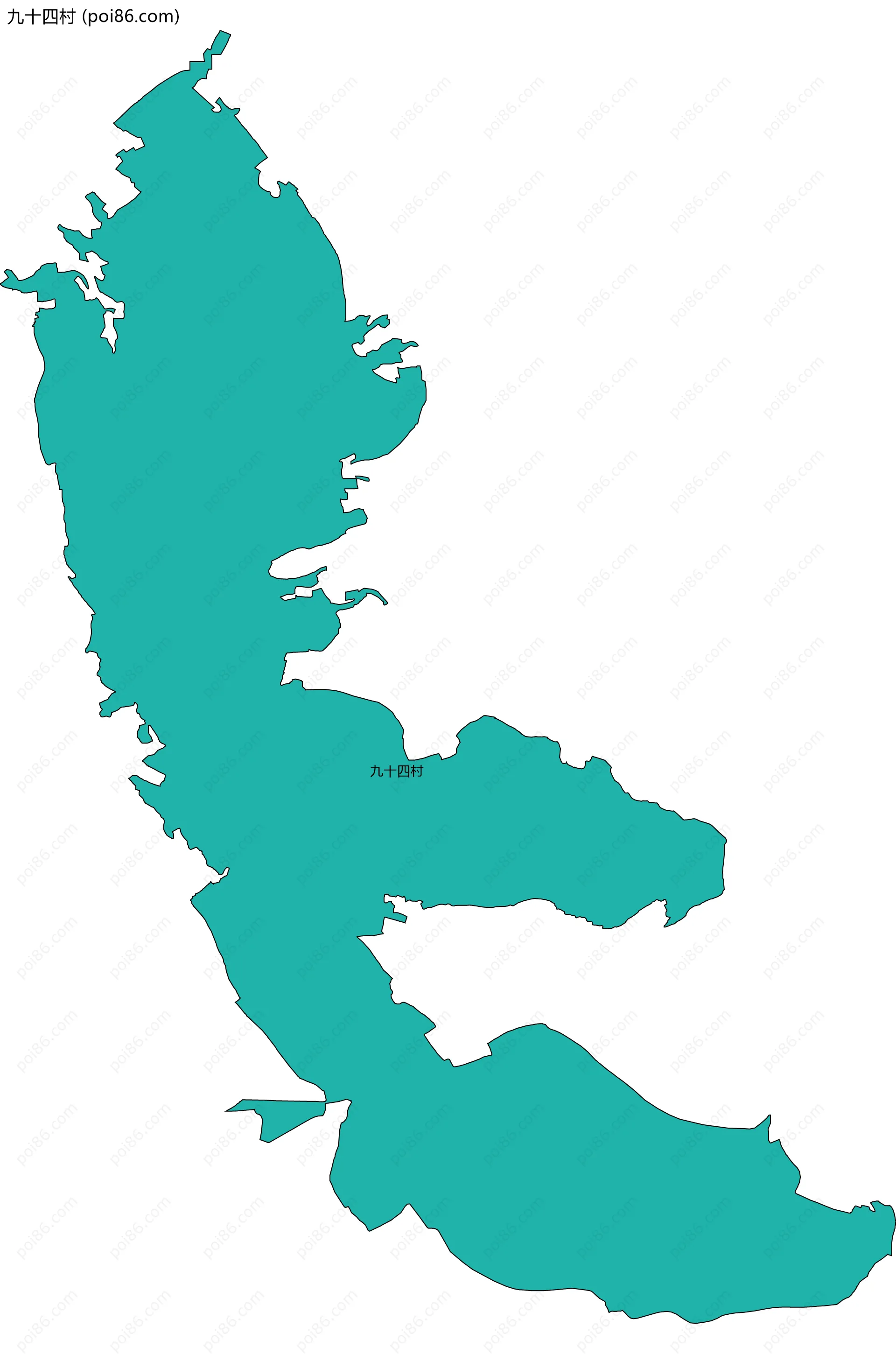 九十四村边界地图