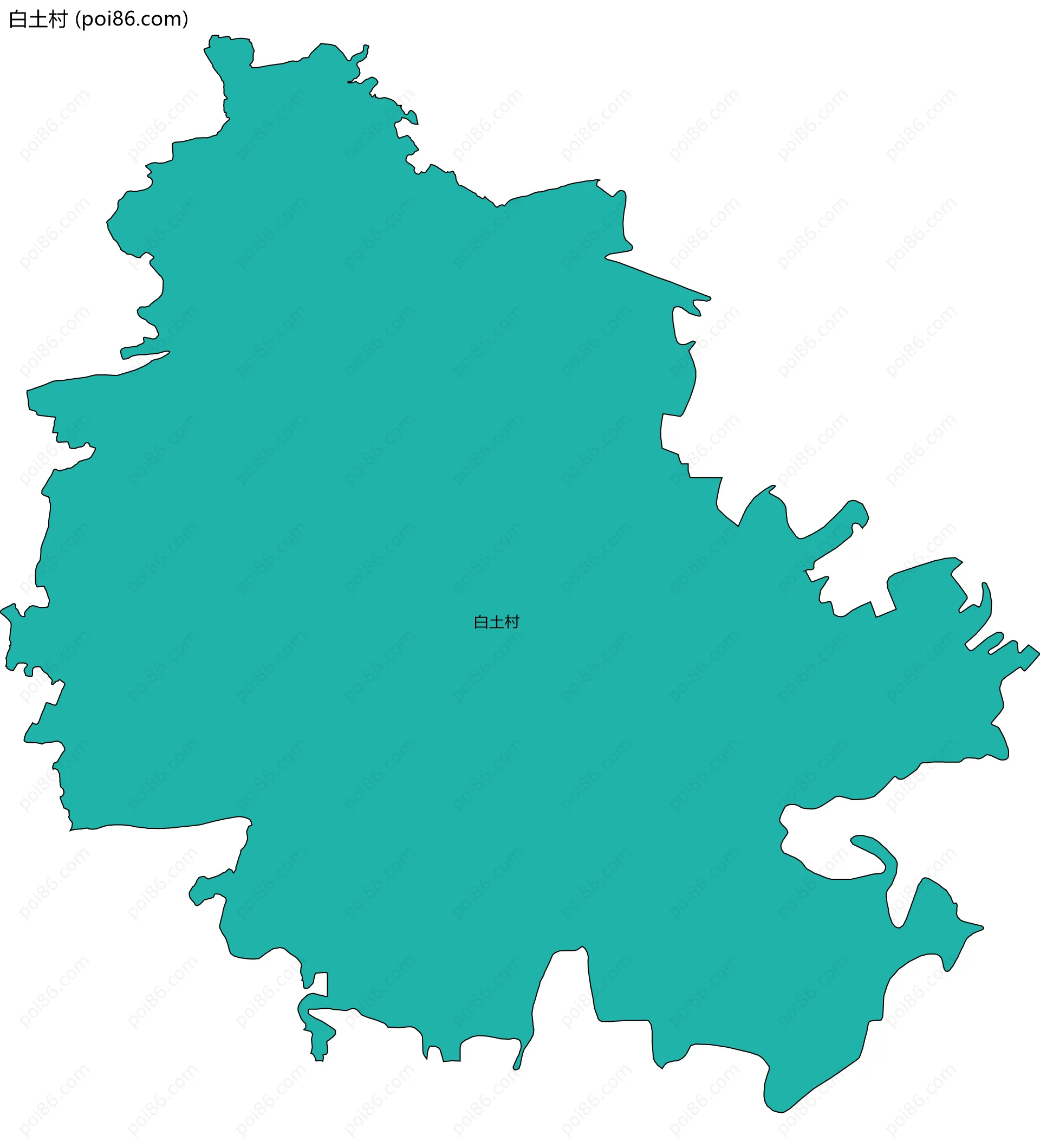 白土村边界地图