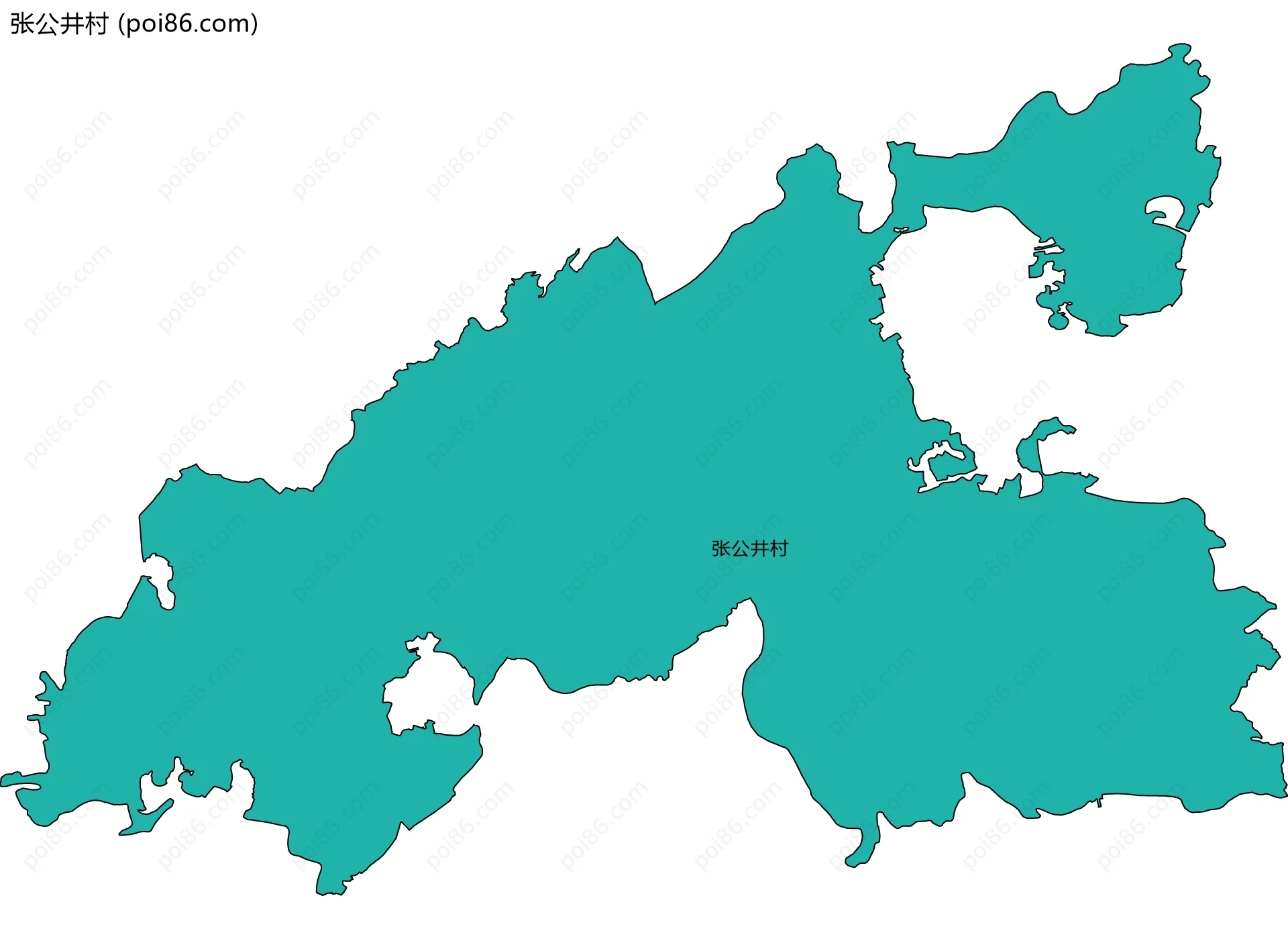 张公井村边界地图