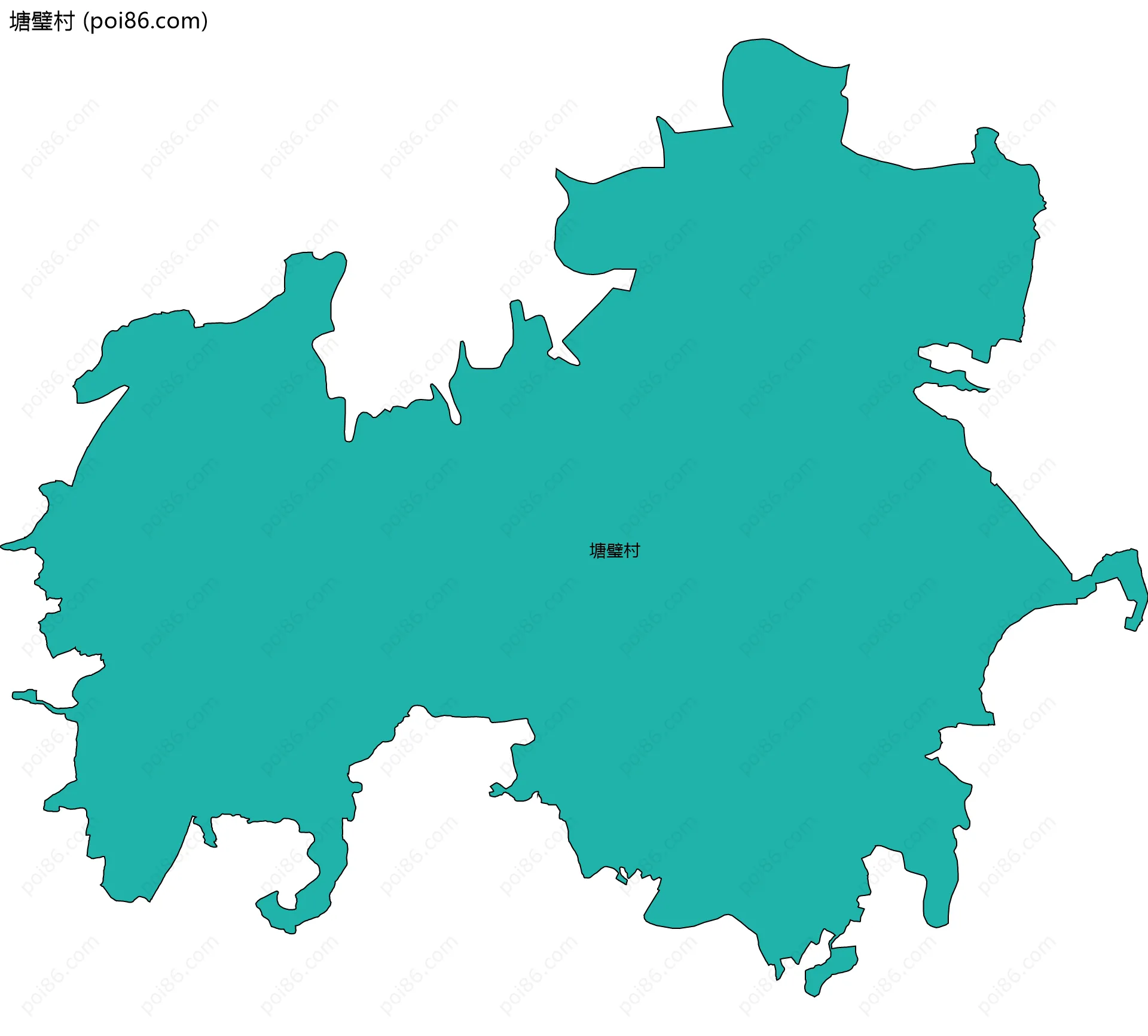 塘璧村边界地图