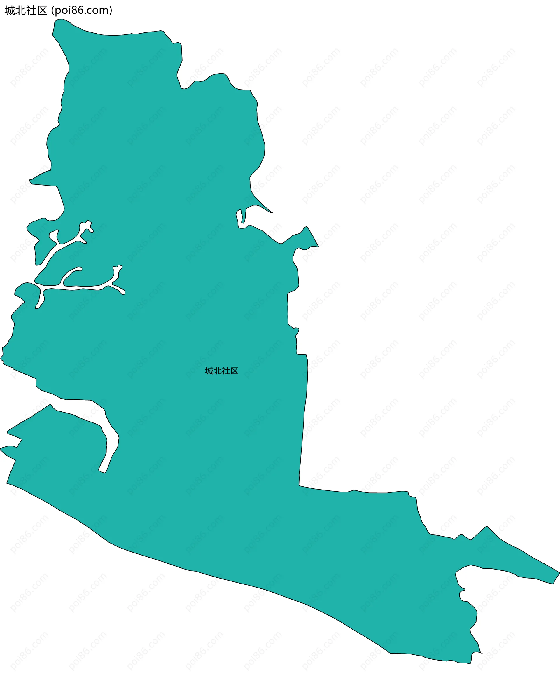 城北社区边界地图