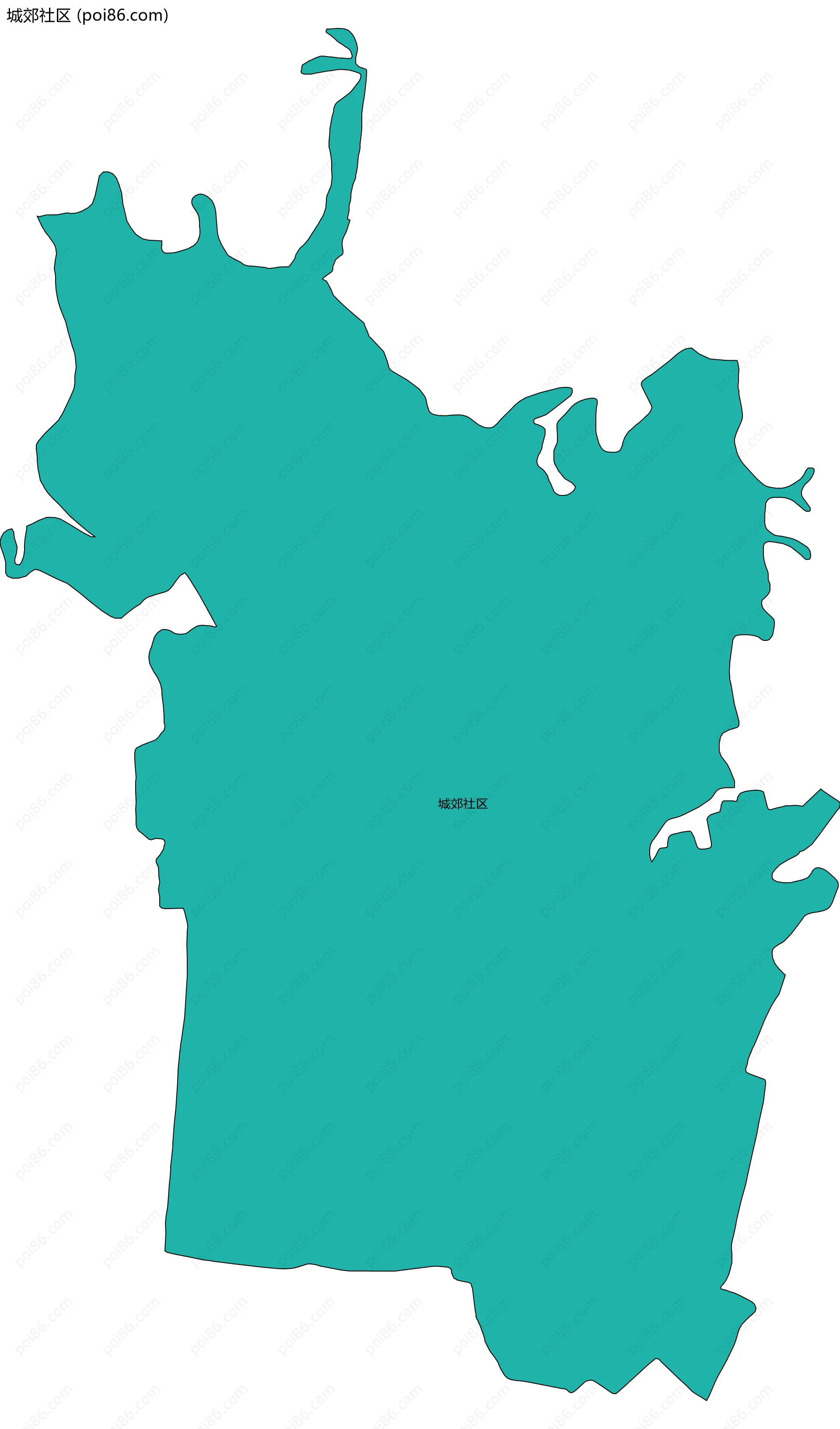 城郊社区边界地图