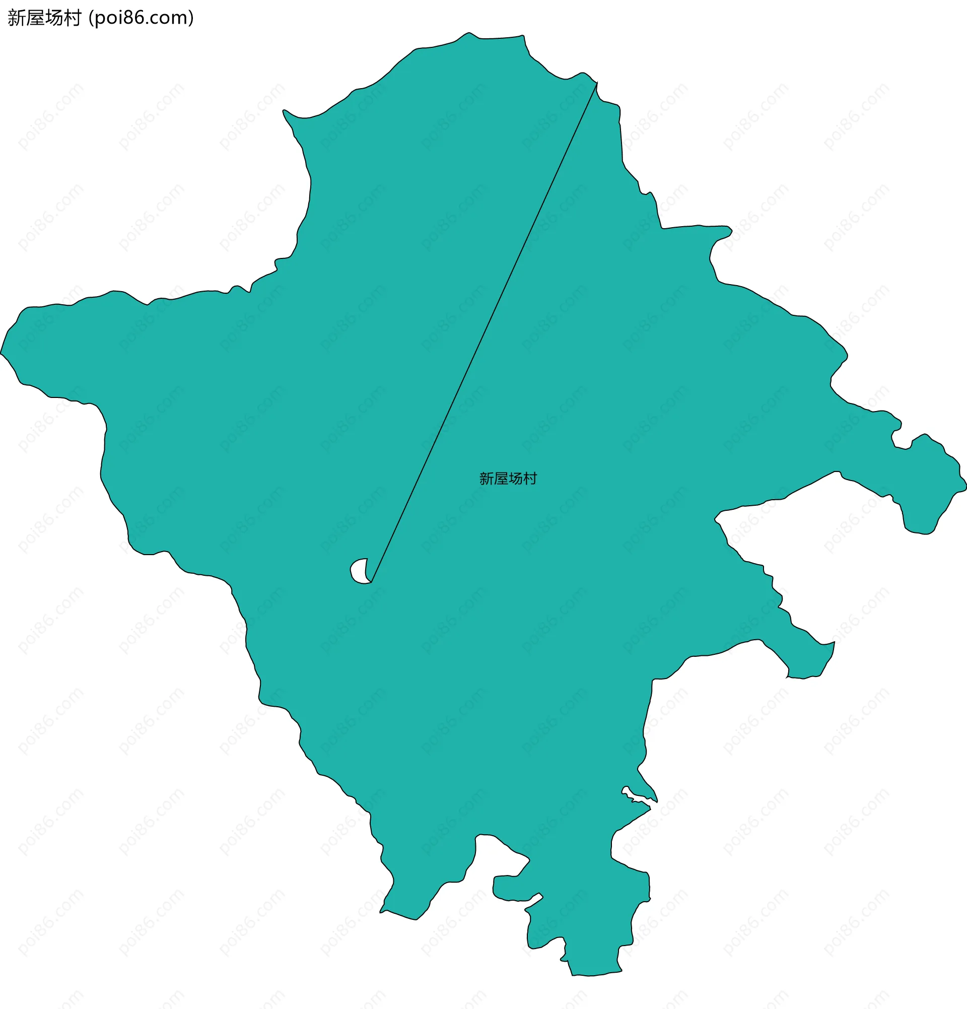 新屋场村边界地图
