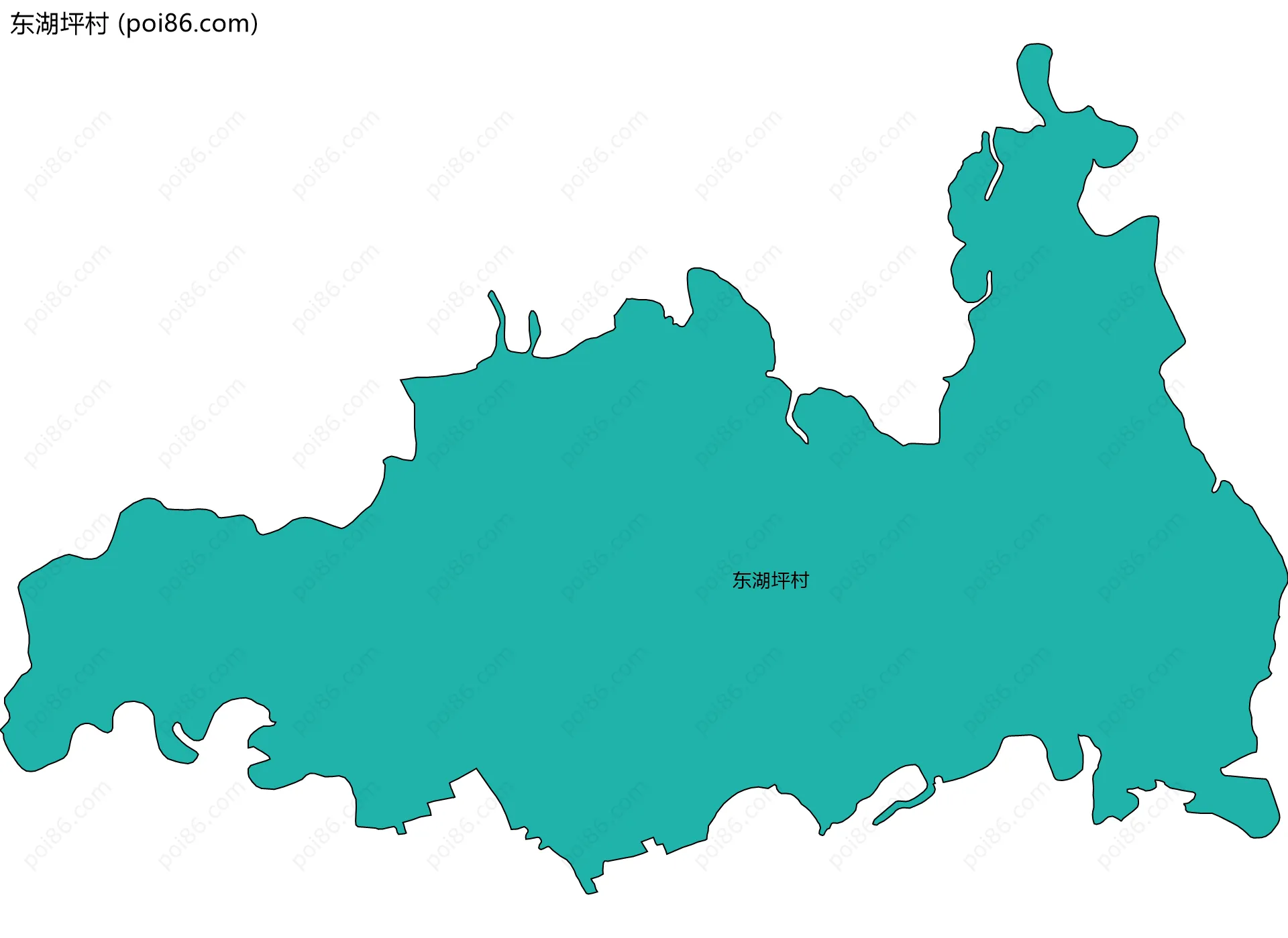 东湖坪村边界地图