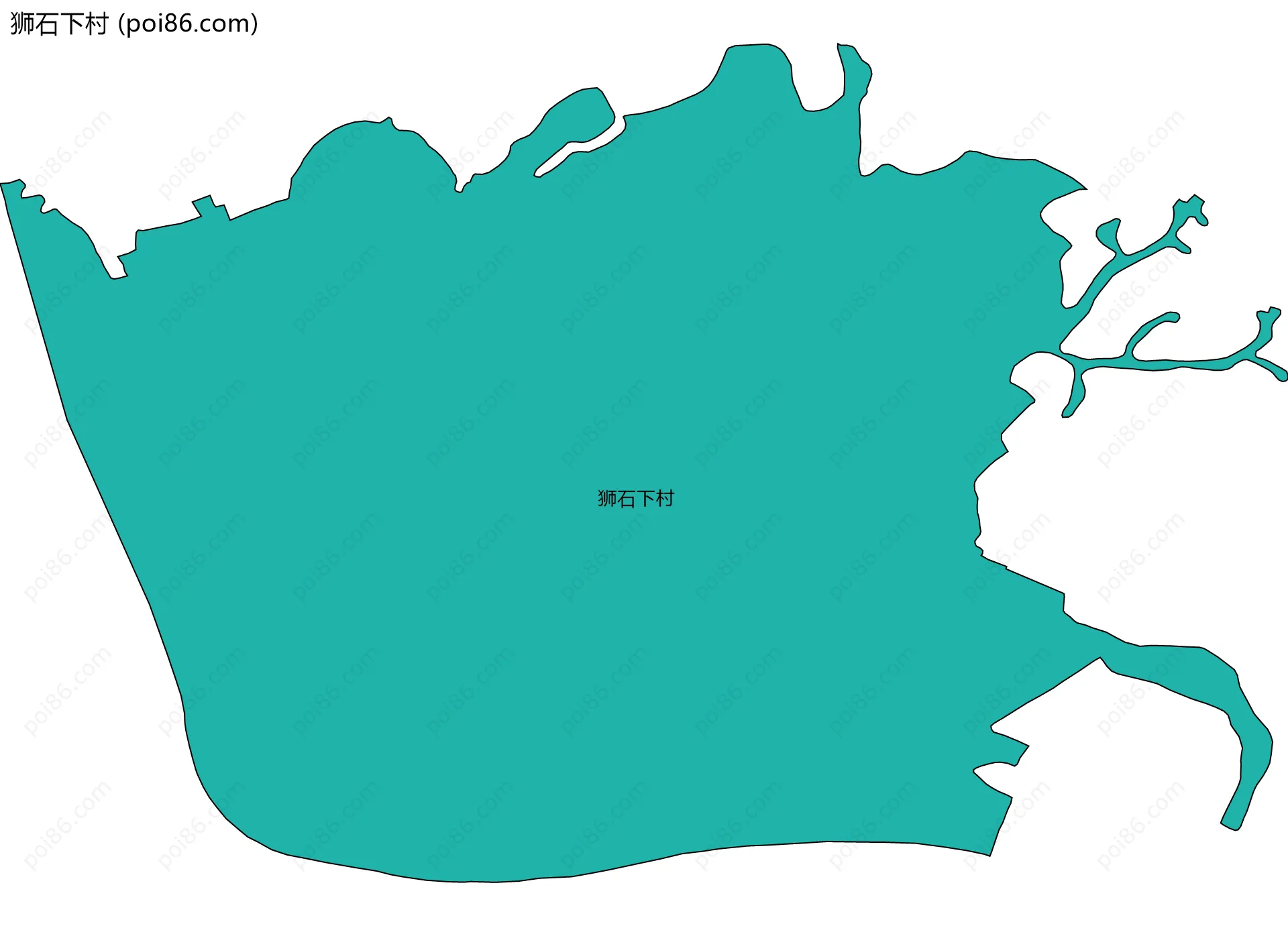 狮石下村边界地图