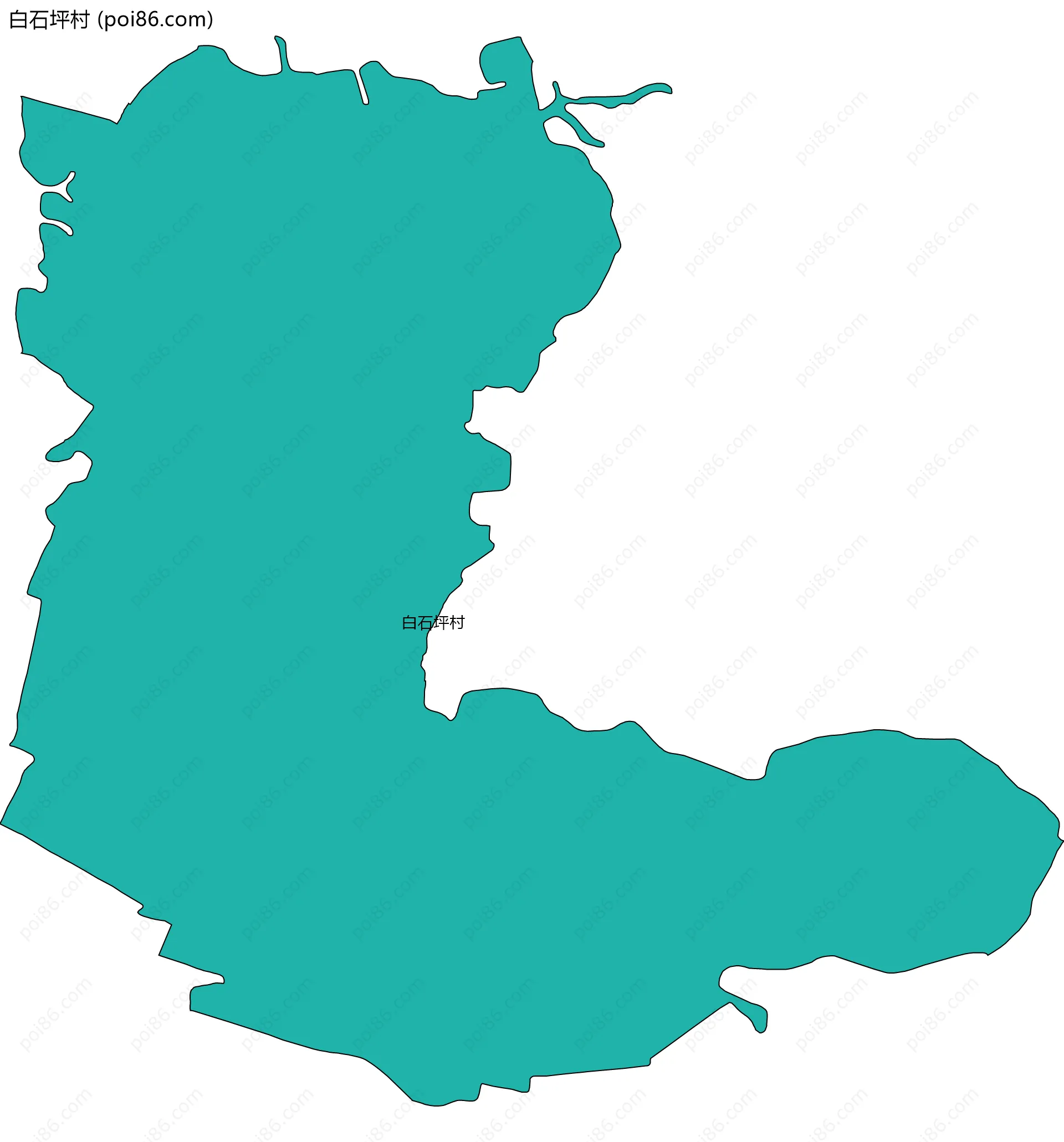 白石坪村边界地图