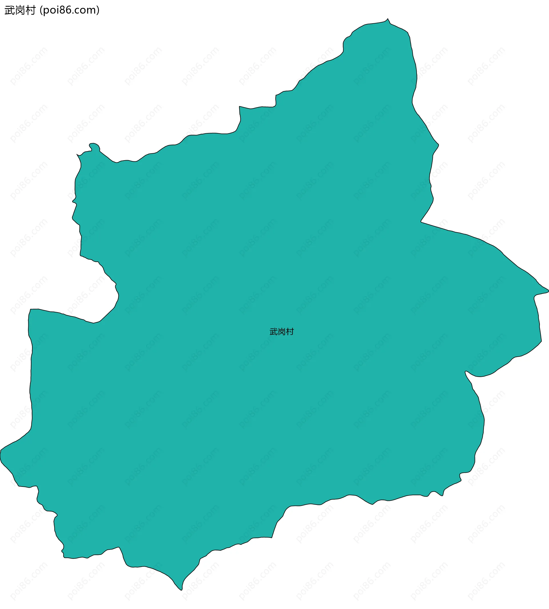武岗村边界地图