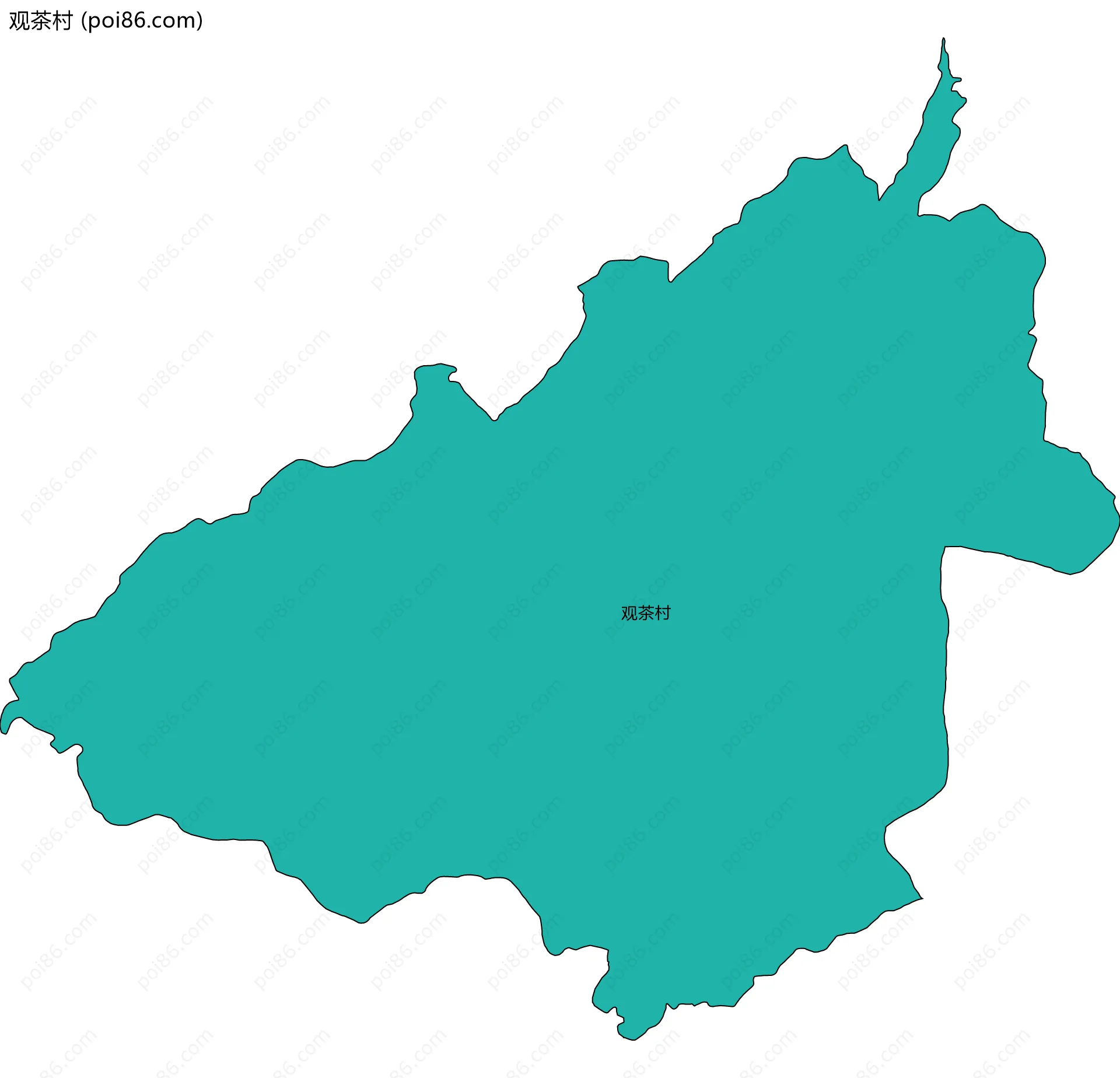 观茶村边界地图