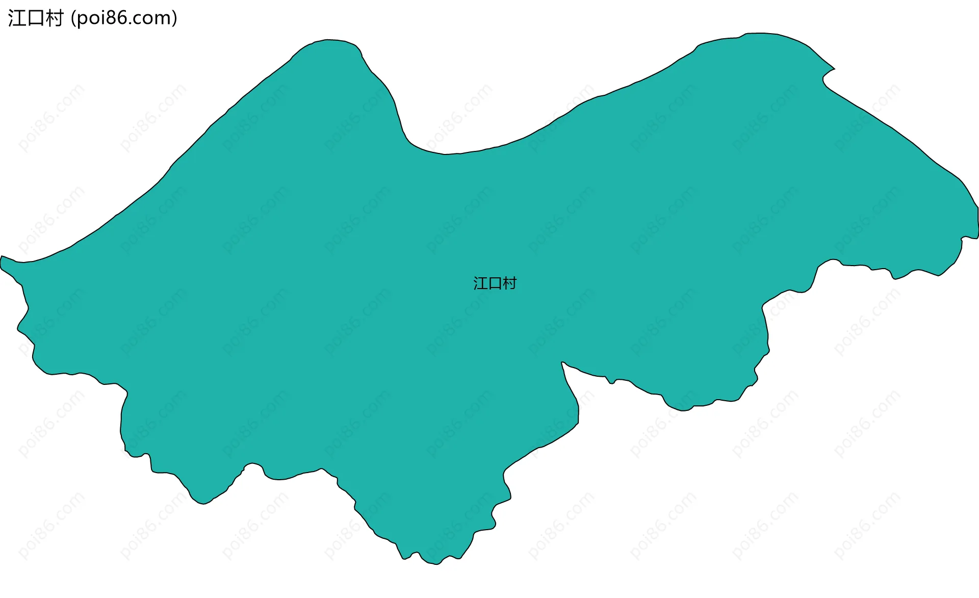 江口村边界地图
