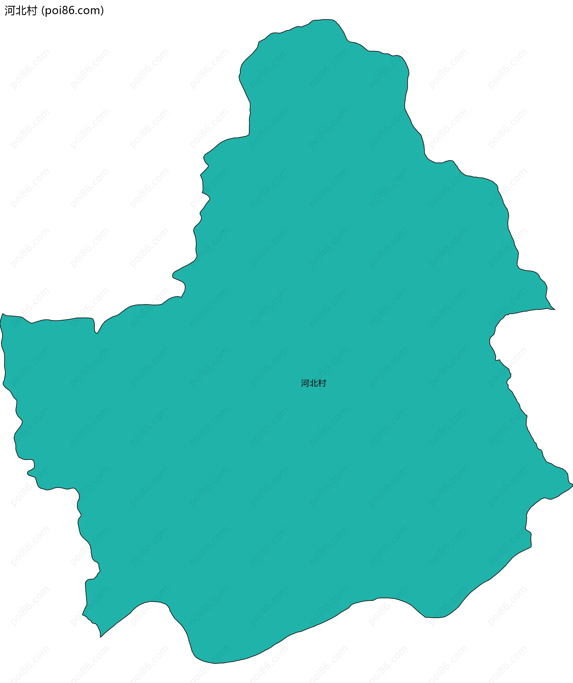 河北村边界地图