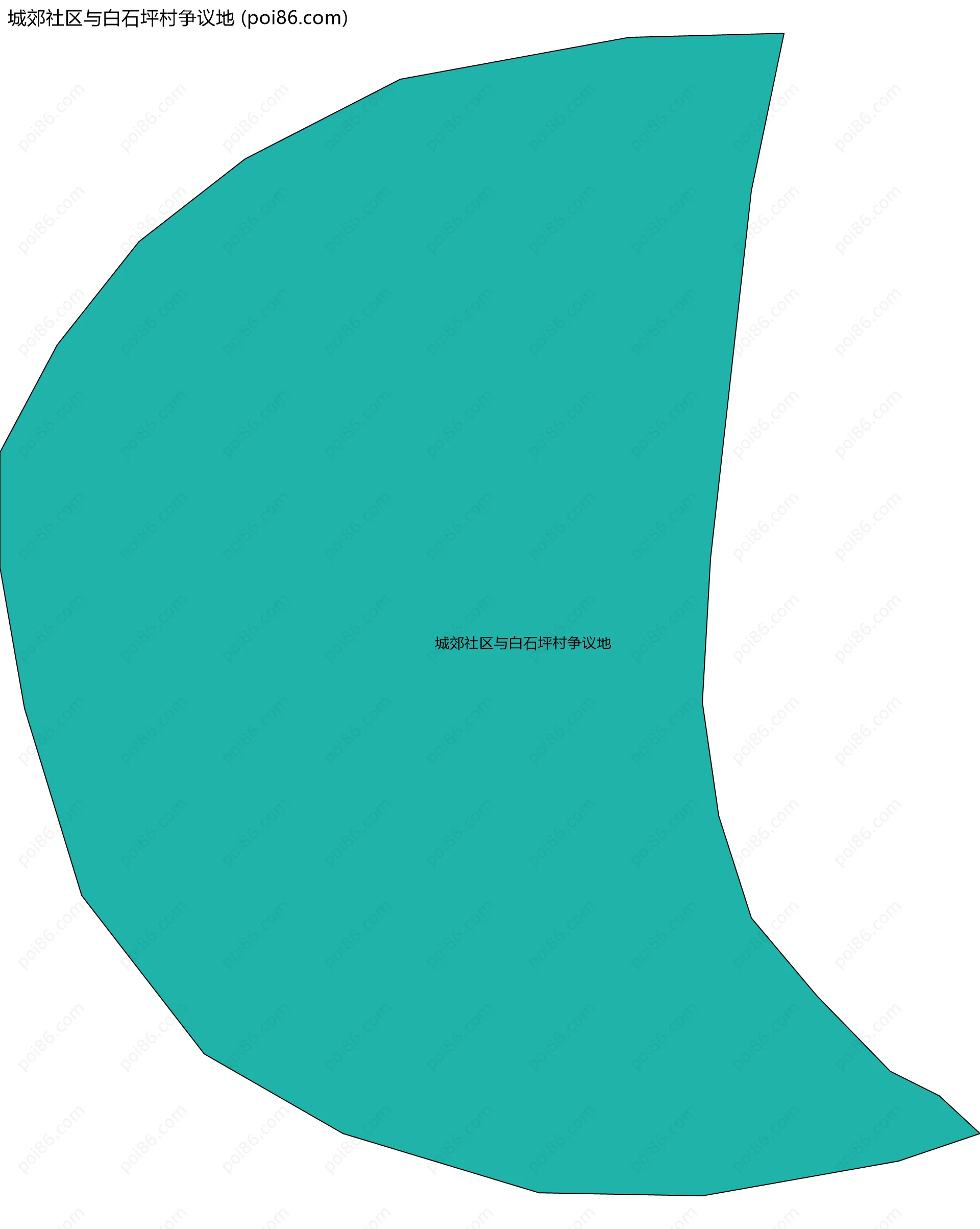 城郊社区与白石坪村争议地边界地图