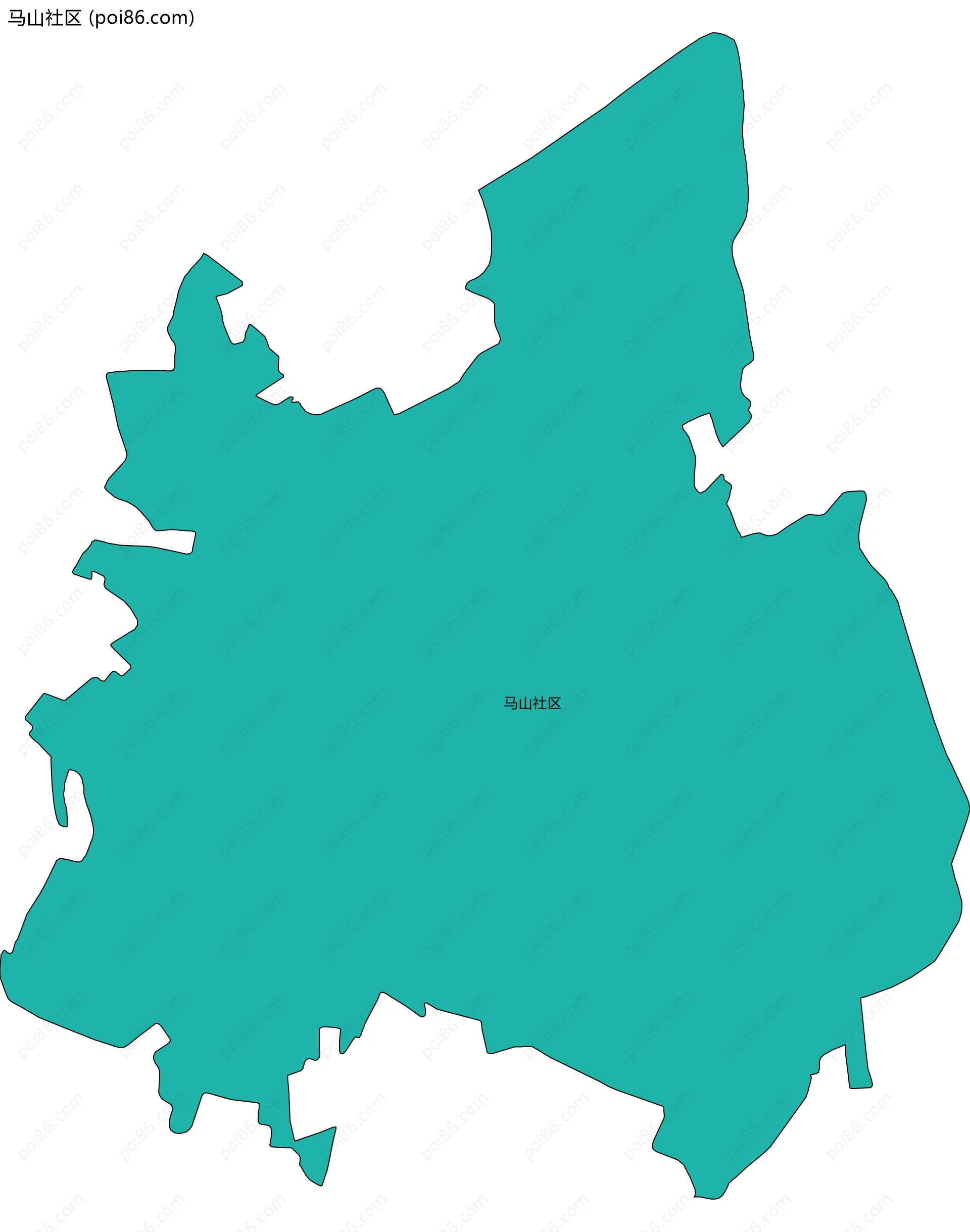 马山社区边界地图