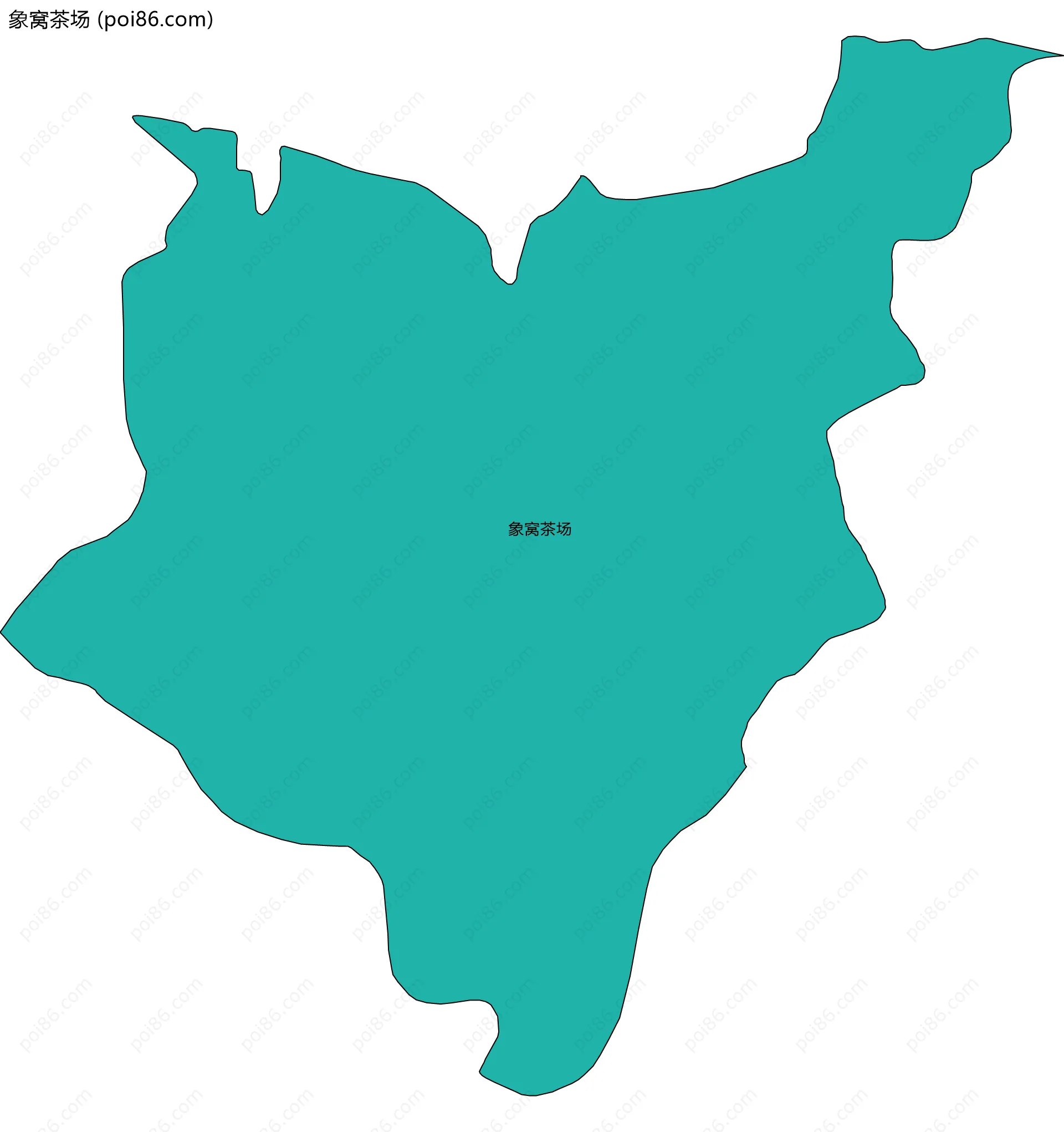 象窝茶场边界地图