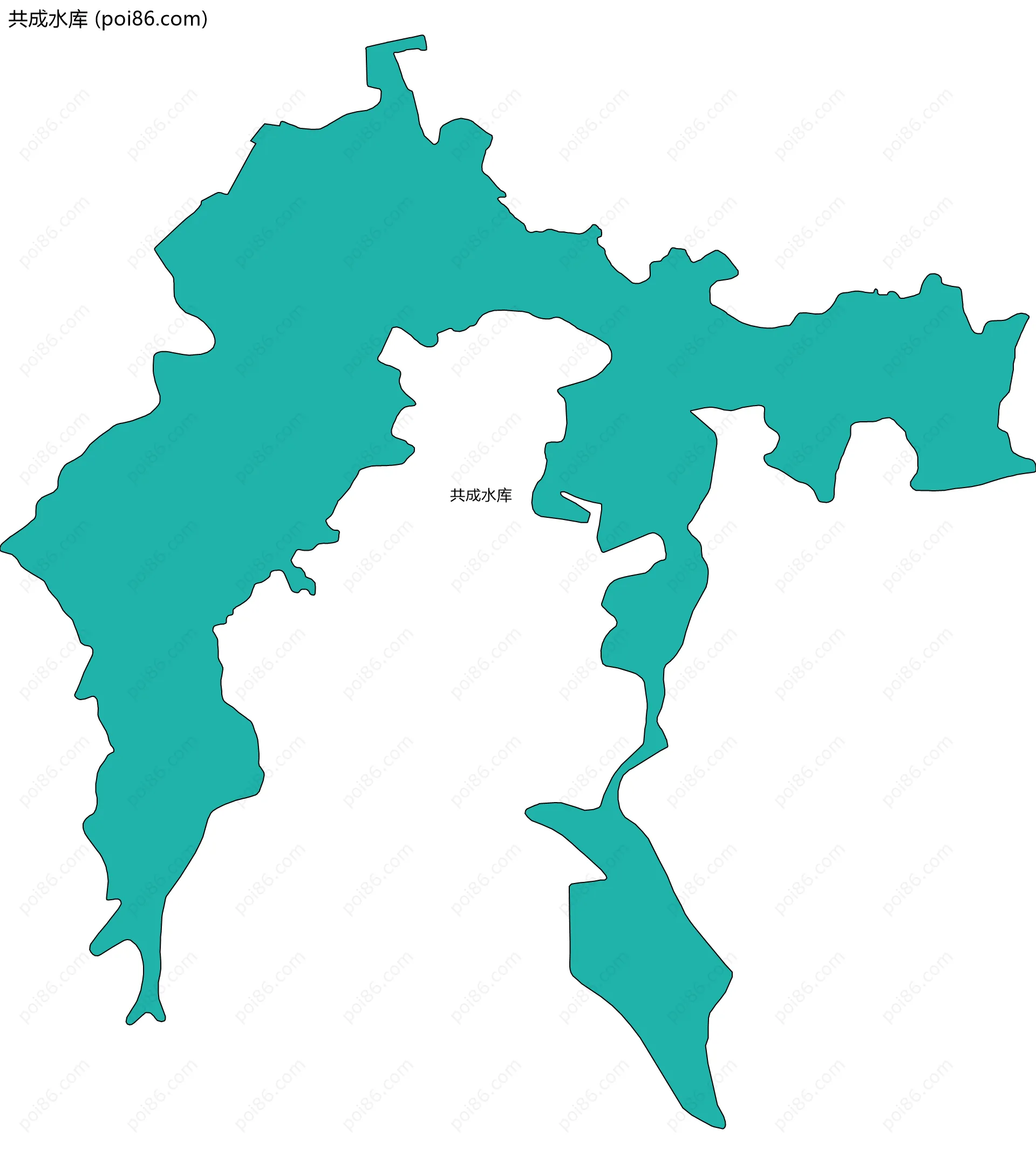 共成水库边界地图