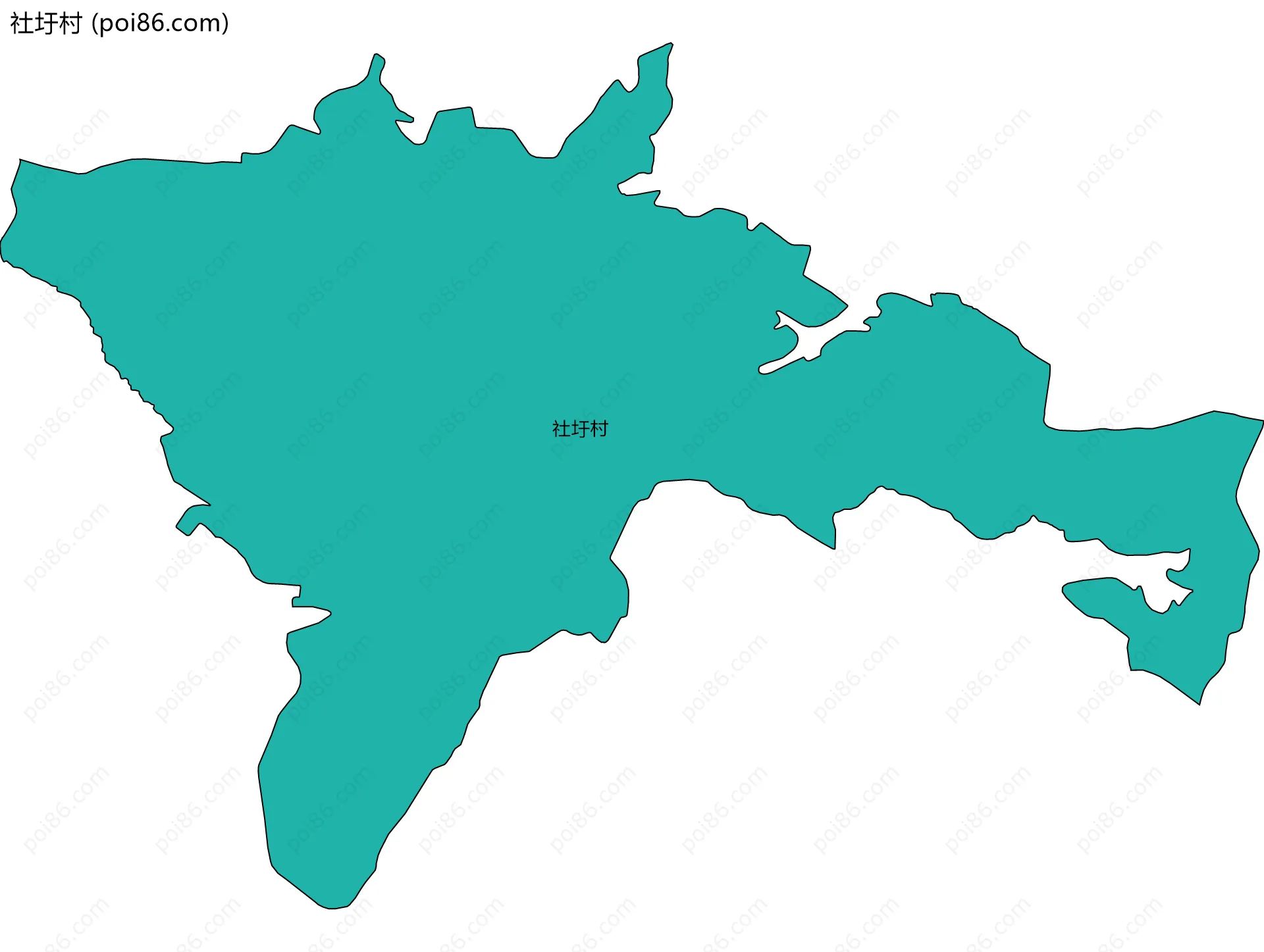 社圩村边界地图