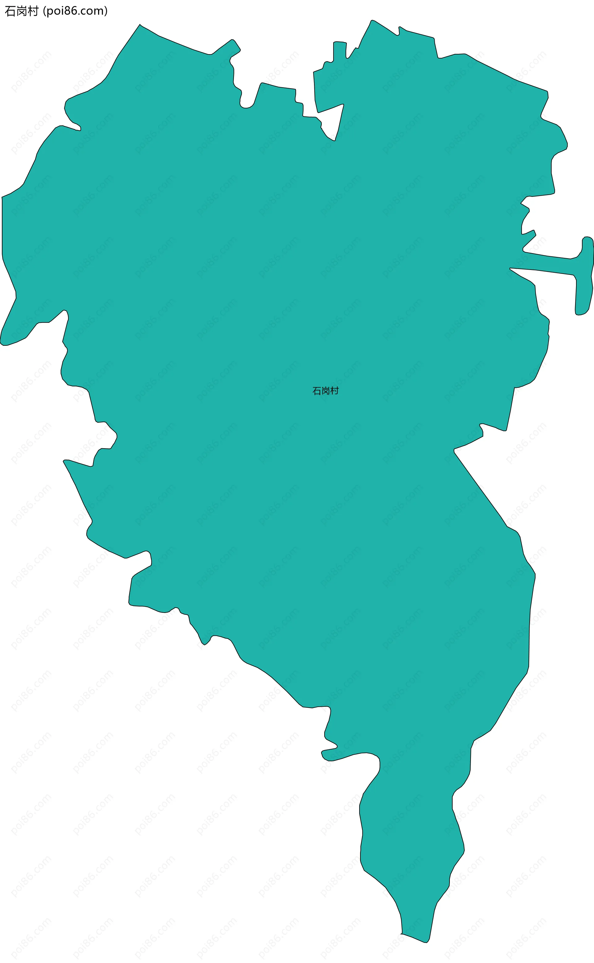 石岗村边界地图