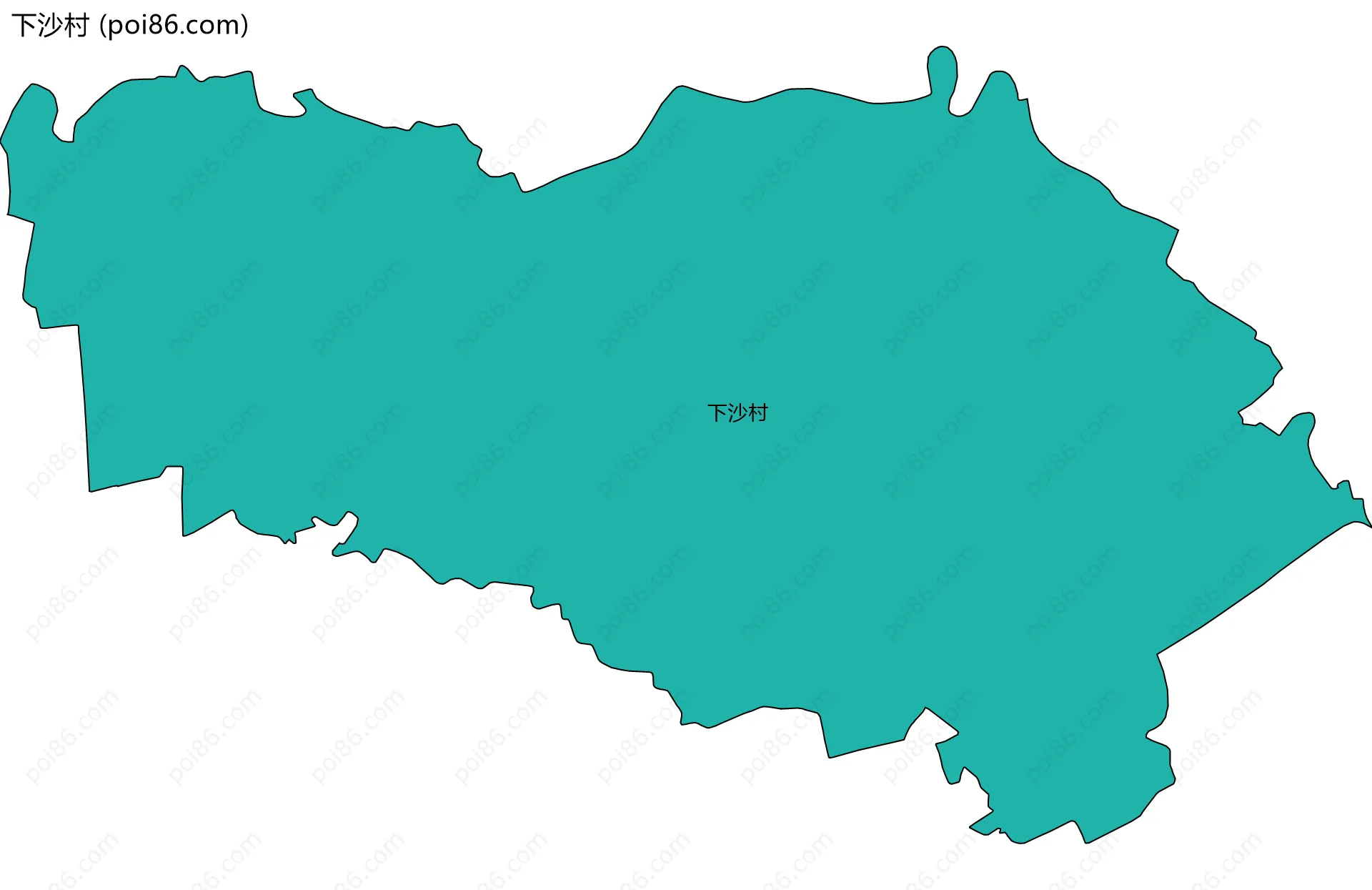下沙村边界地图