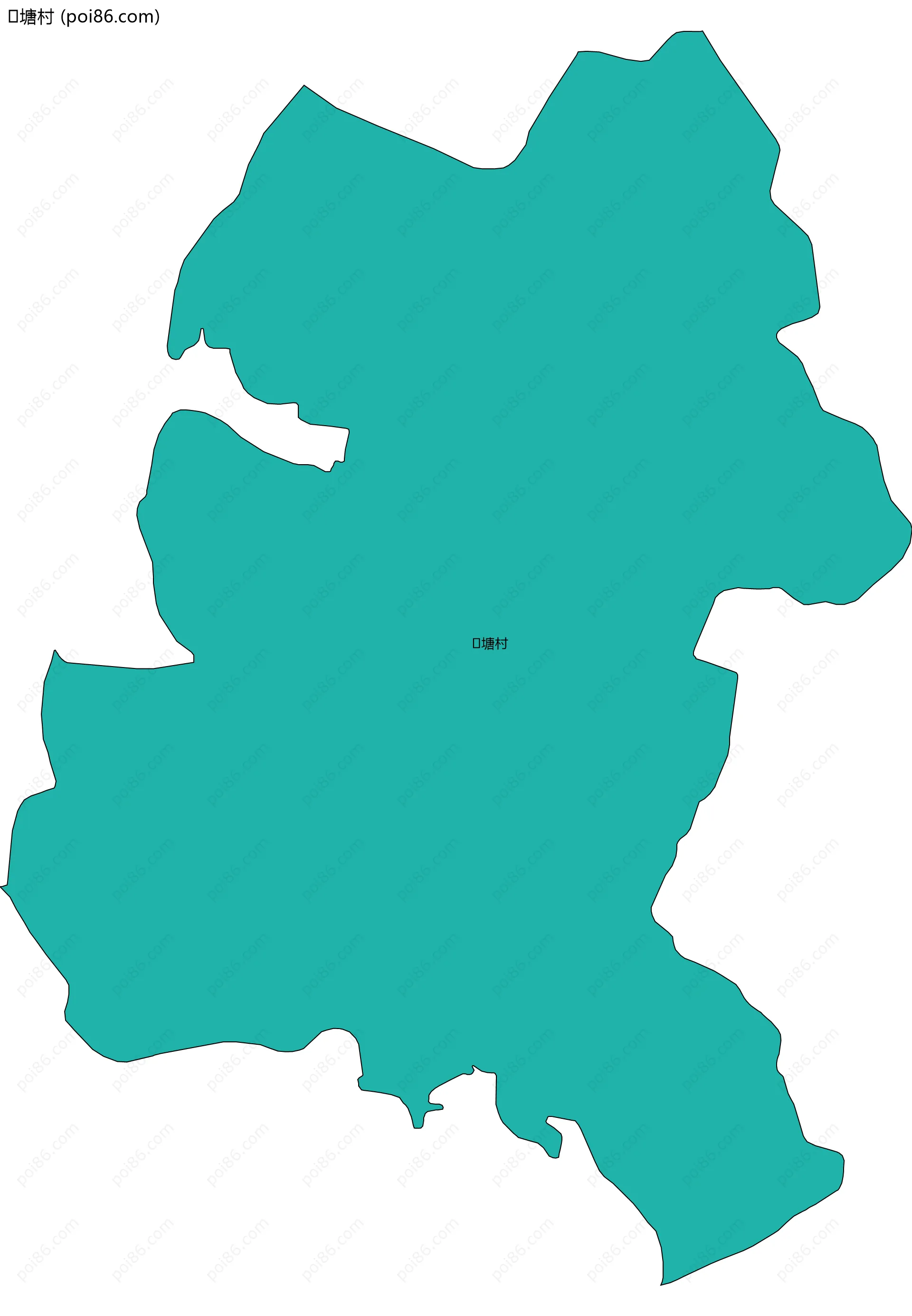 塘村边界地图