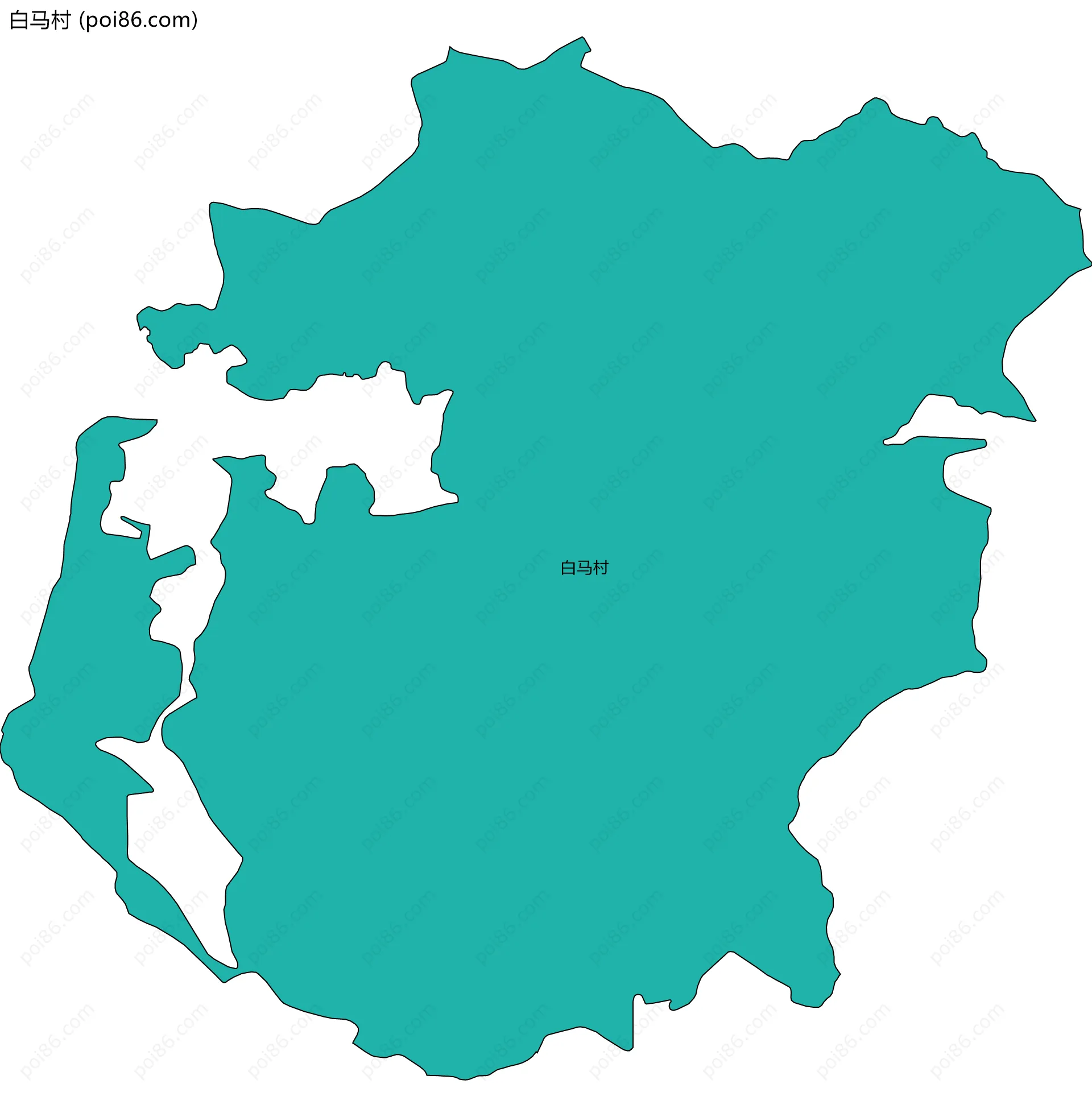 白马村边界地图