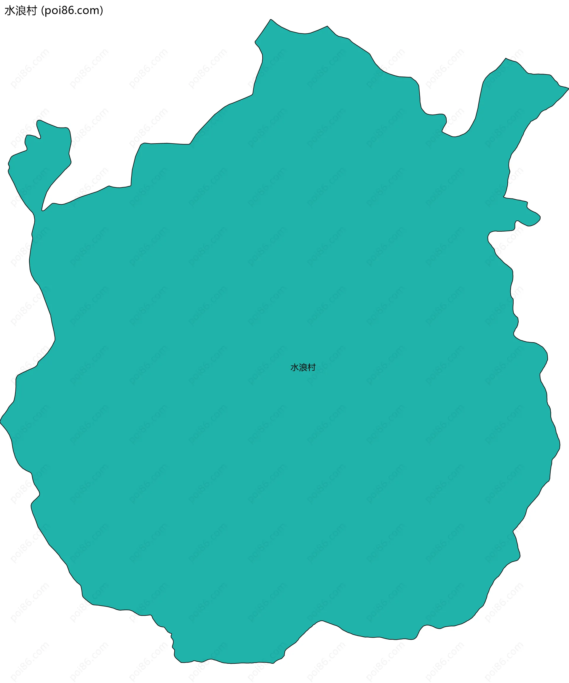 水浪村边界地图