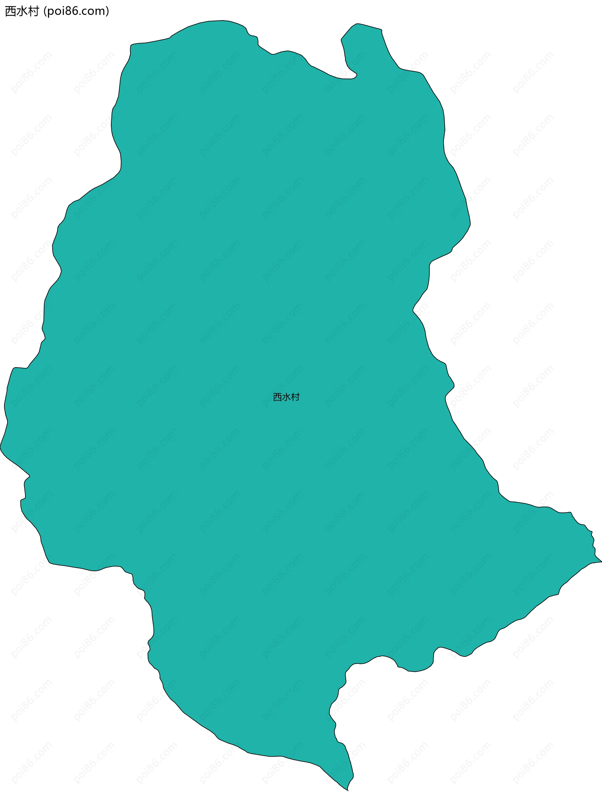西水村边界地图