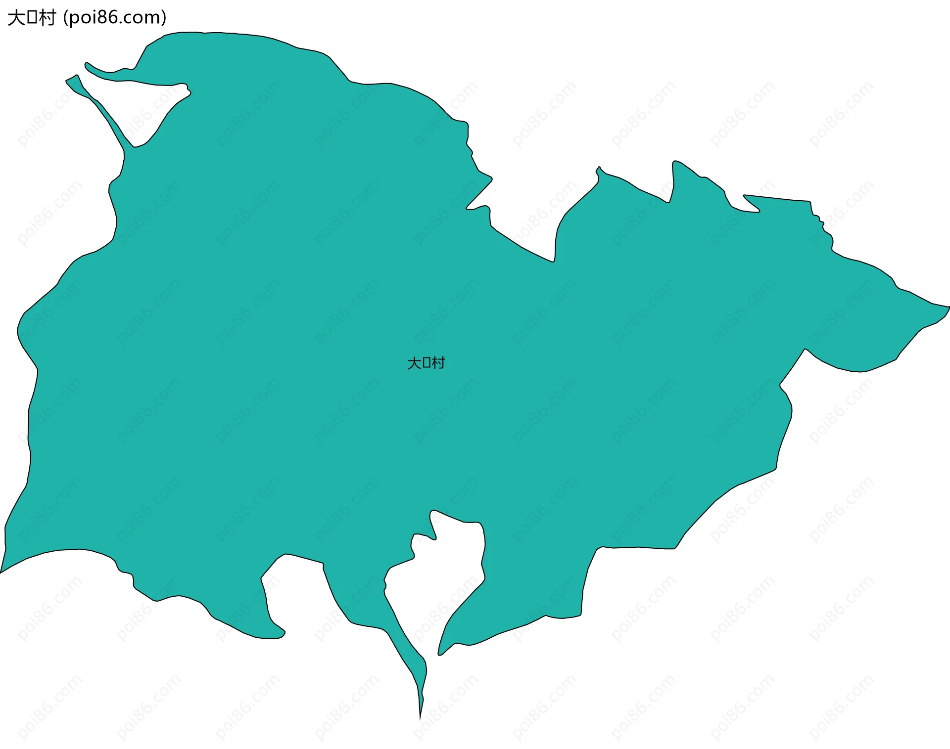 大村边界地图