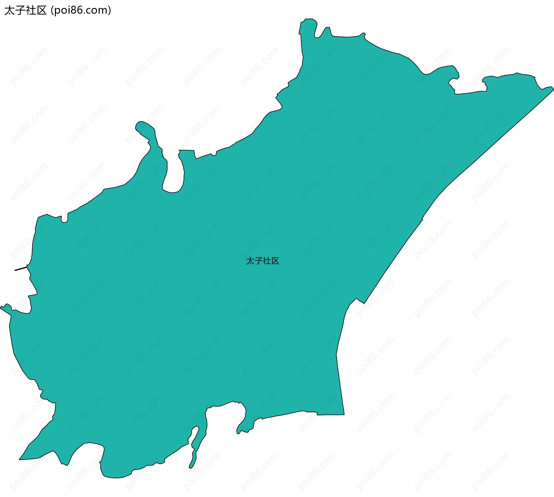 太子社区边界地图
