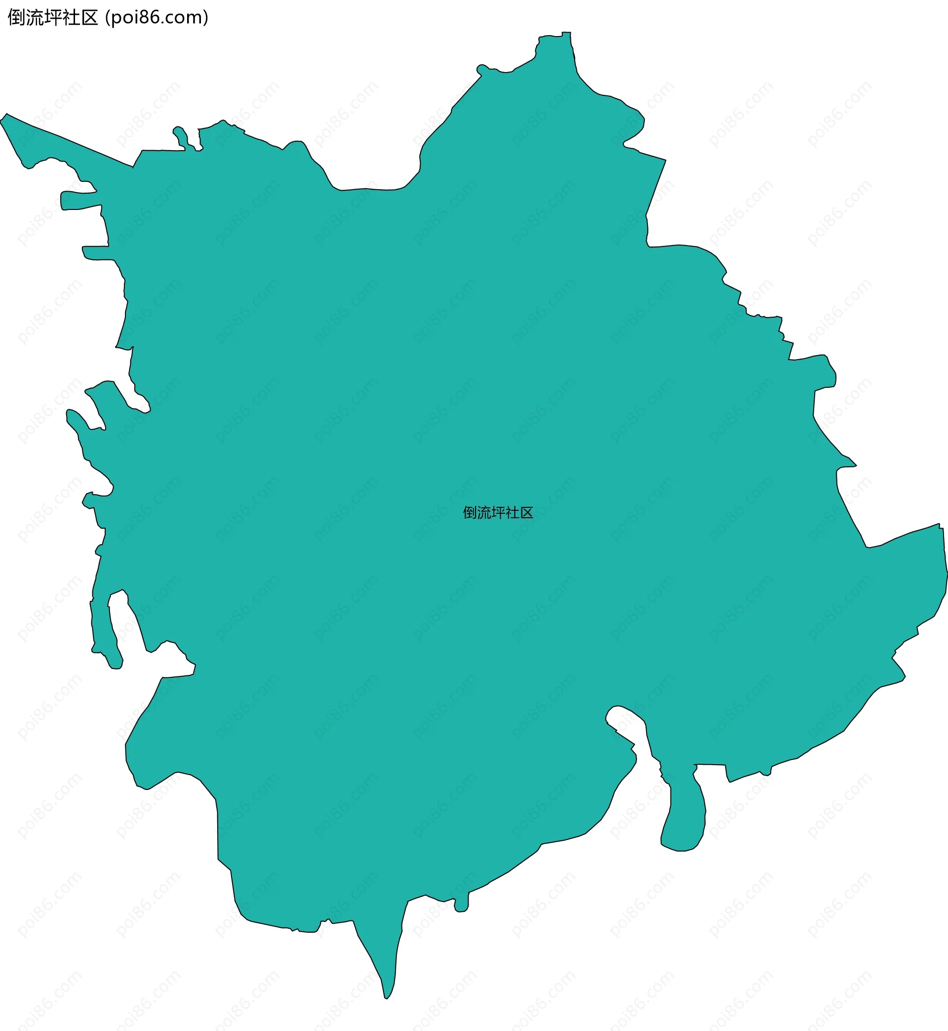 倒流坪社区边界地图
