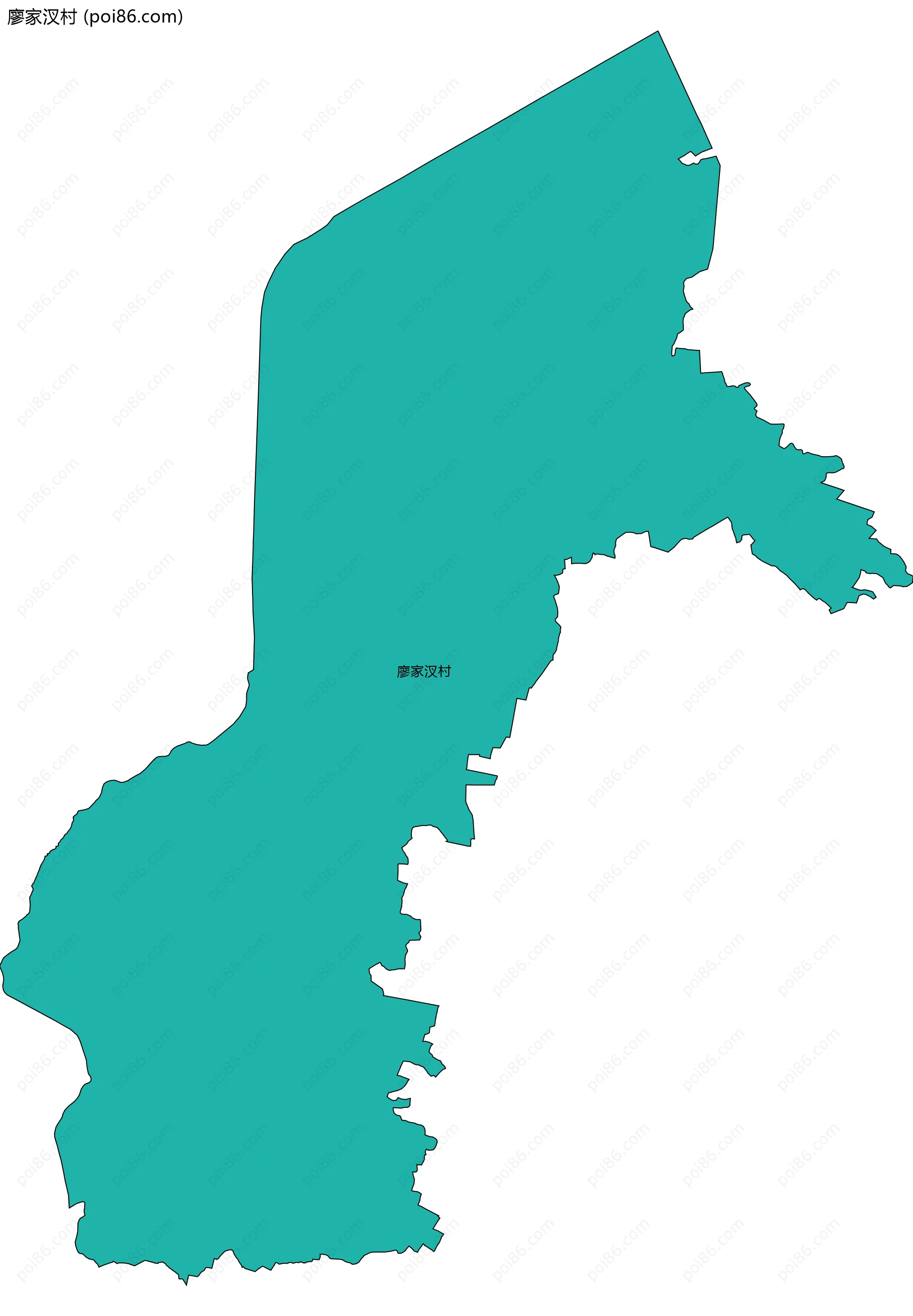 廖家汊村边界地图