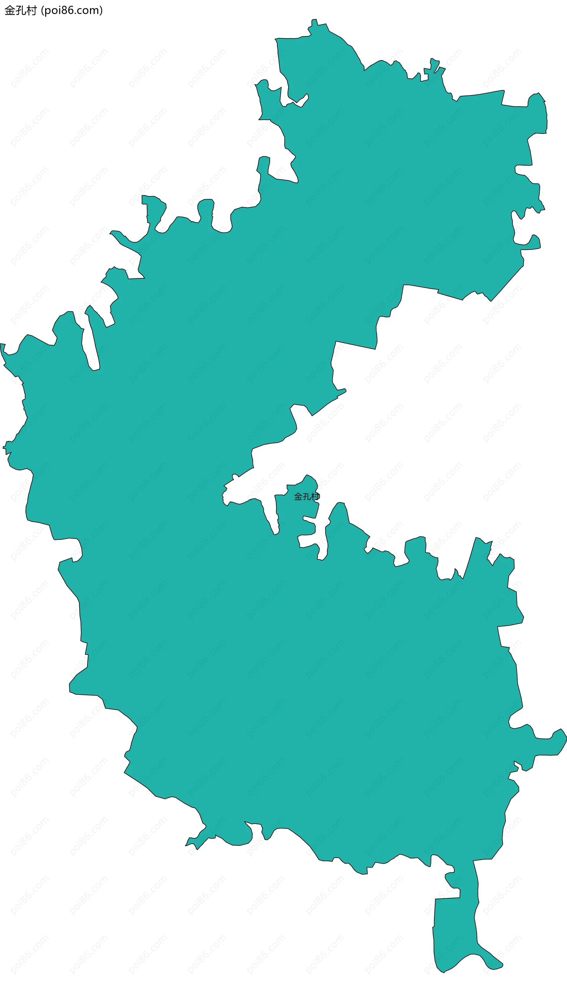 金孔村边界地图