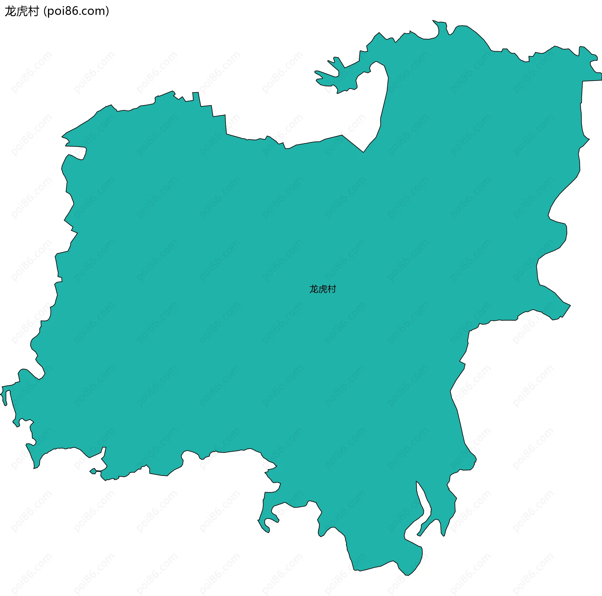 龙虎村边界地图