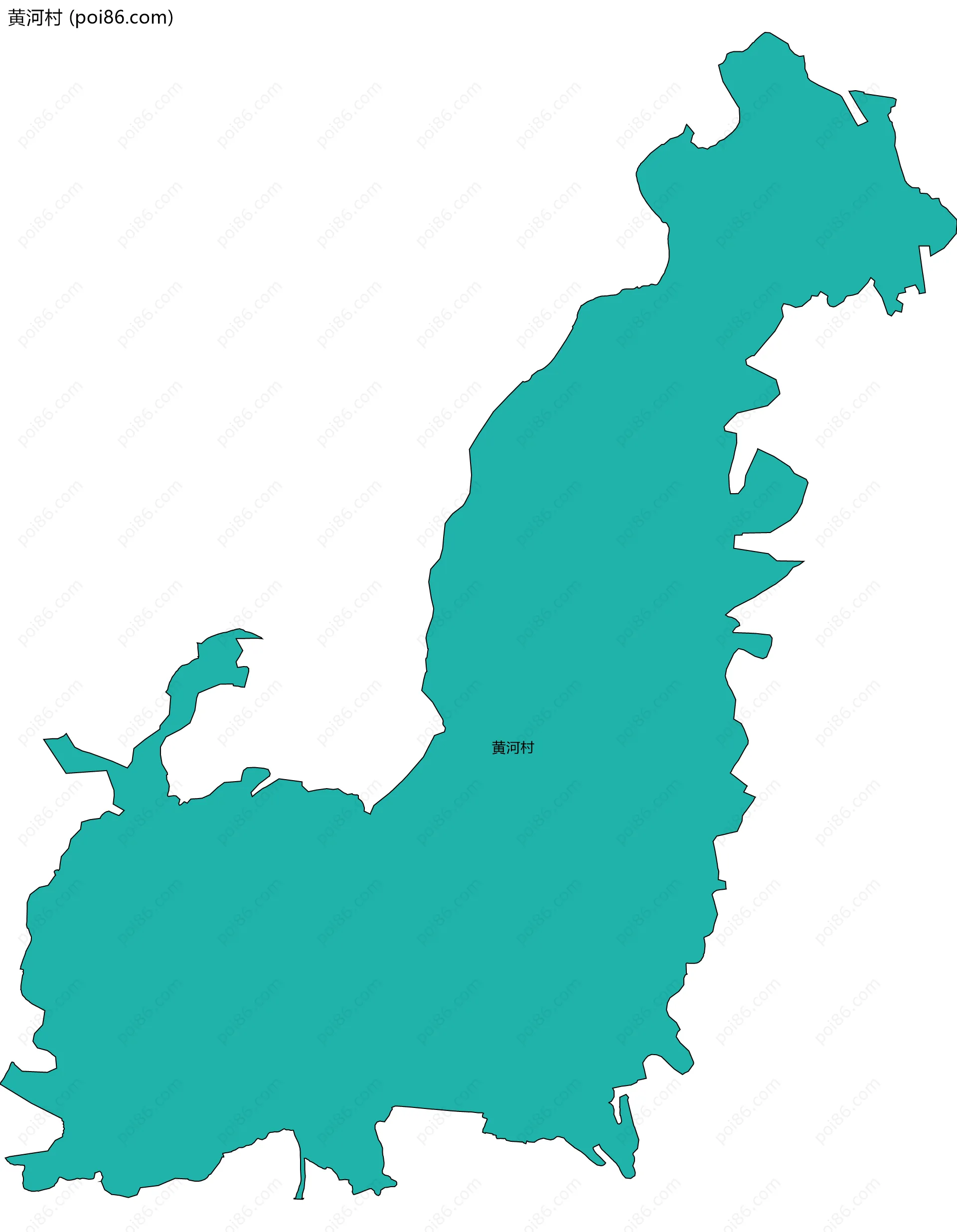 黄河村边界地图