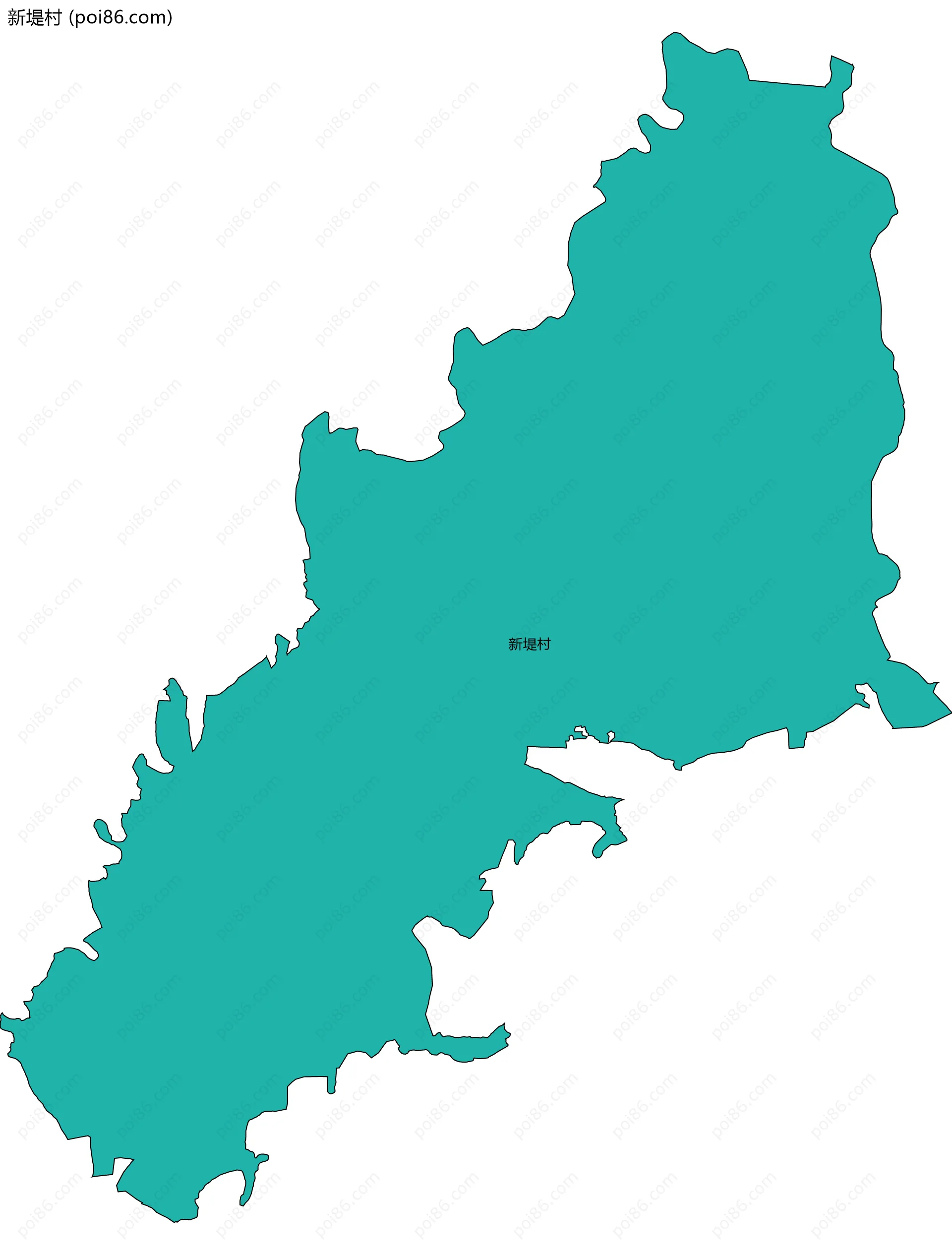 新堤村边界地图