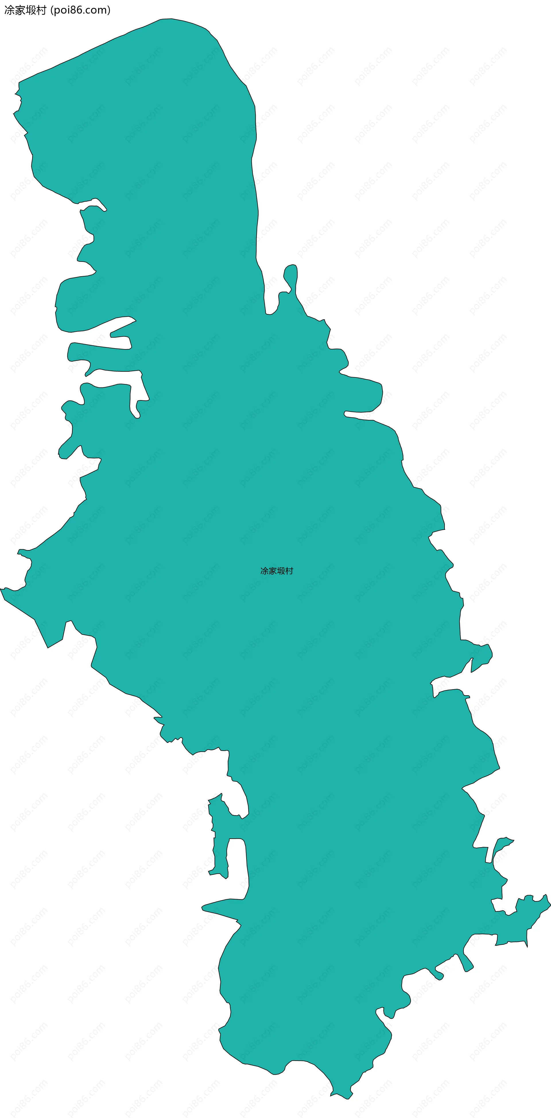 凃家塅村边界地图