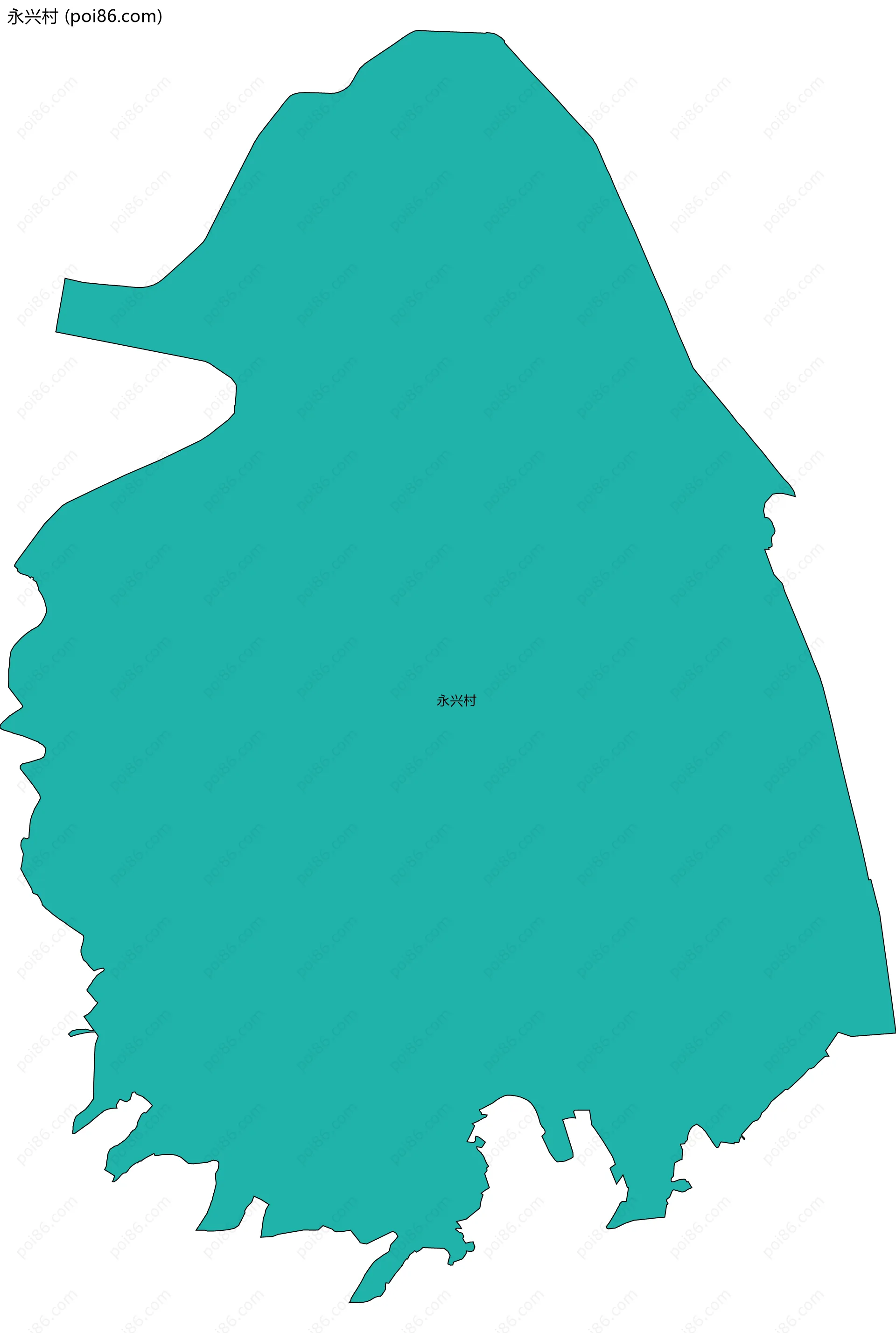 永兴村边界地图