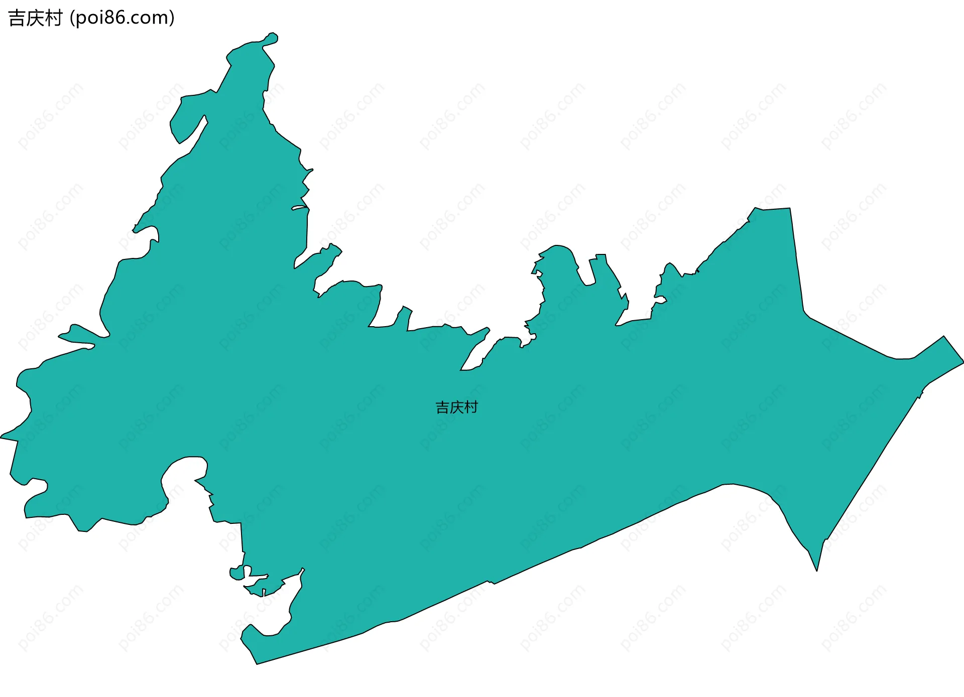 吉庆村边界地图