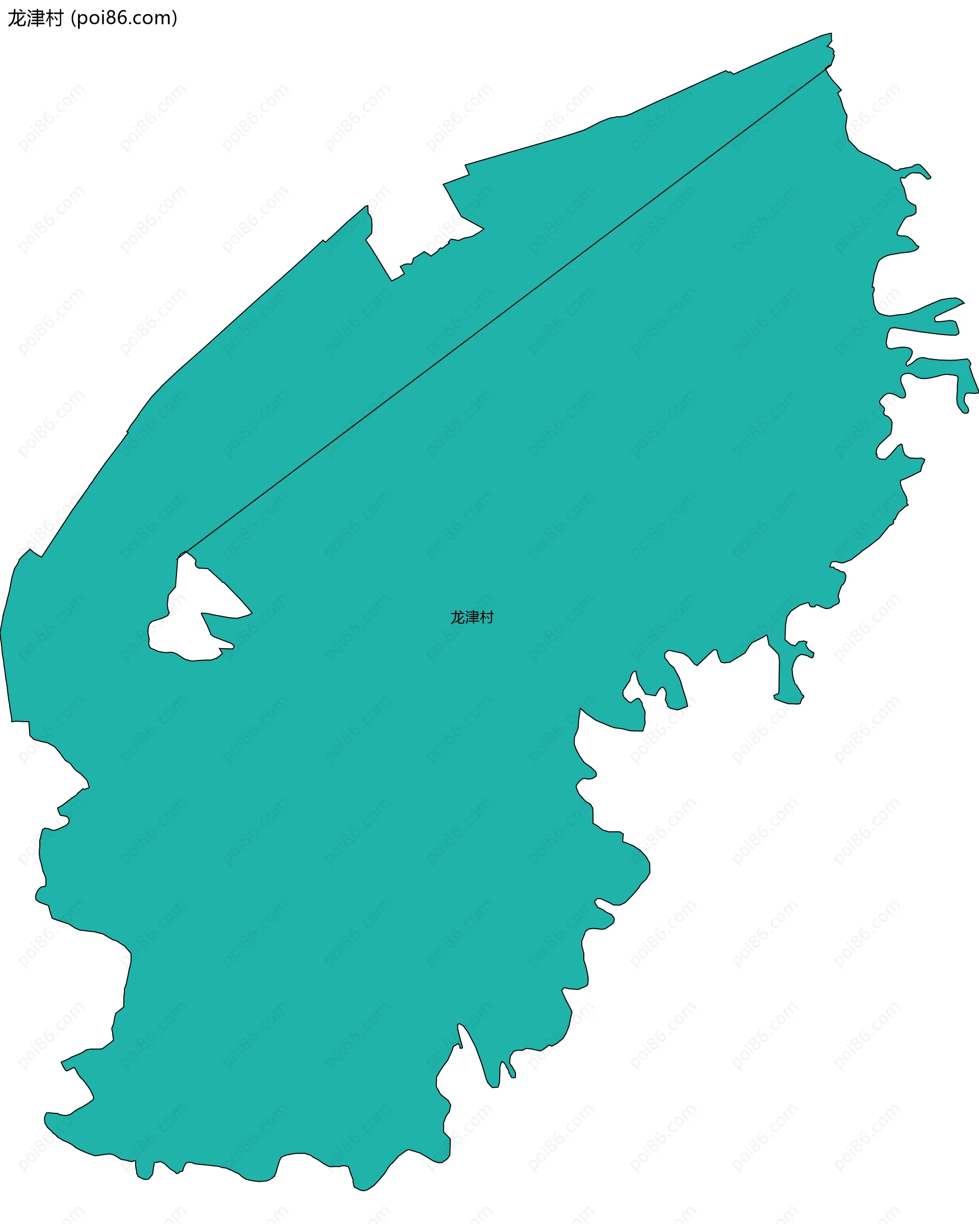 龙津村边界地图